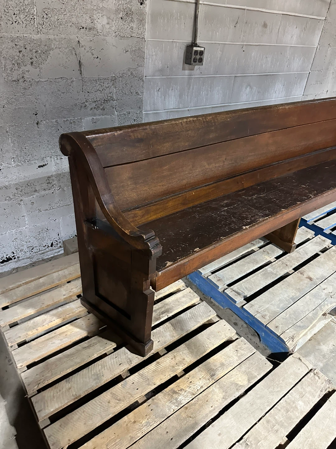 Wooden Church Pew Bench - photo 3