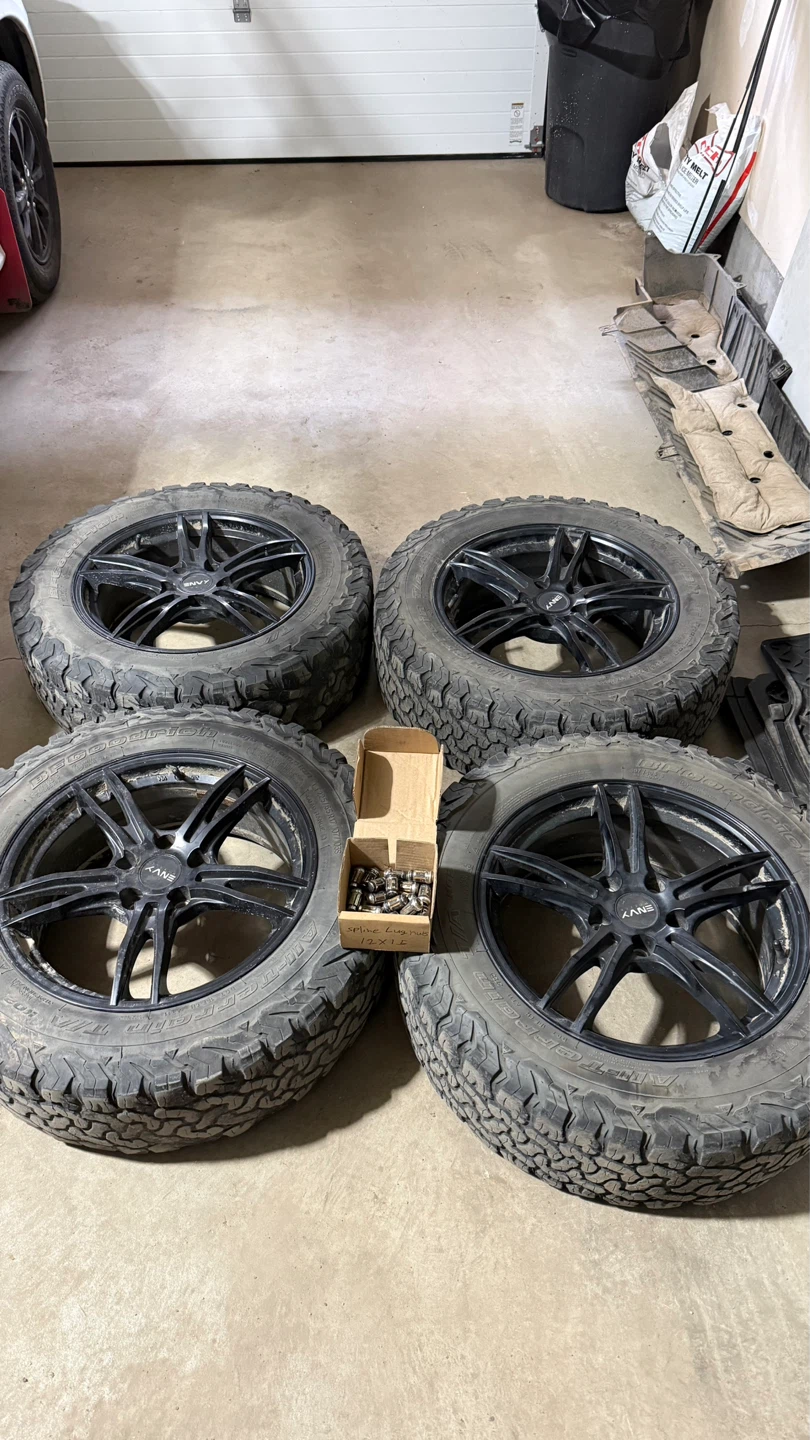 17” ENVY Alloy Rims 5x114.3 + Spline Lug Nuts (12x1.5)
