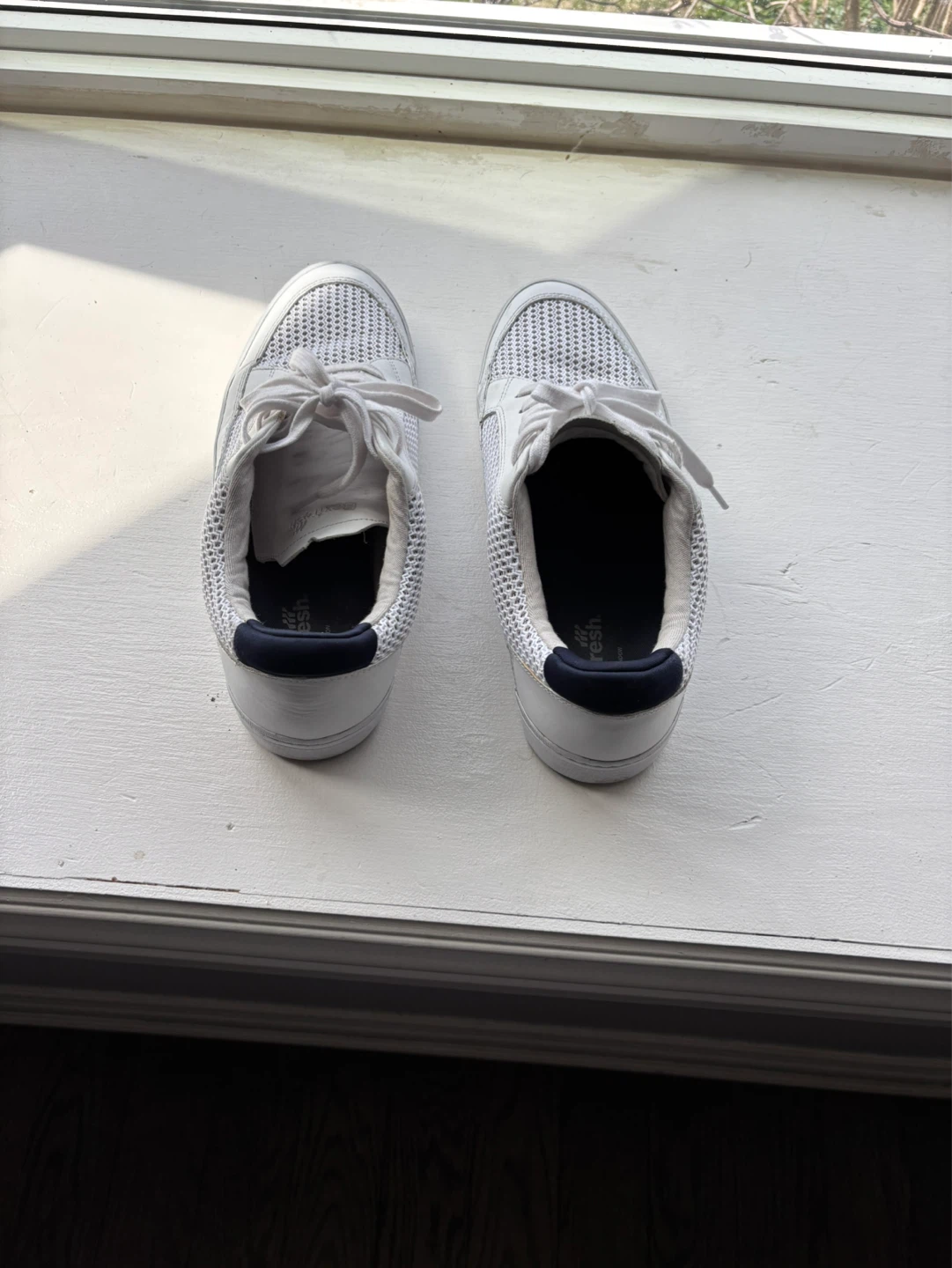 Boxfresh White Leather & Mesh Sneakers - Size 10 - photo 2