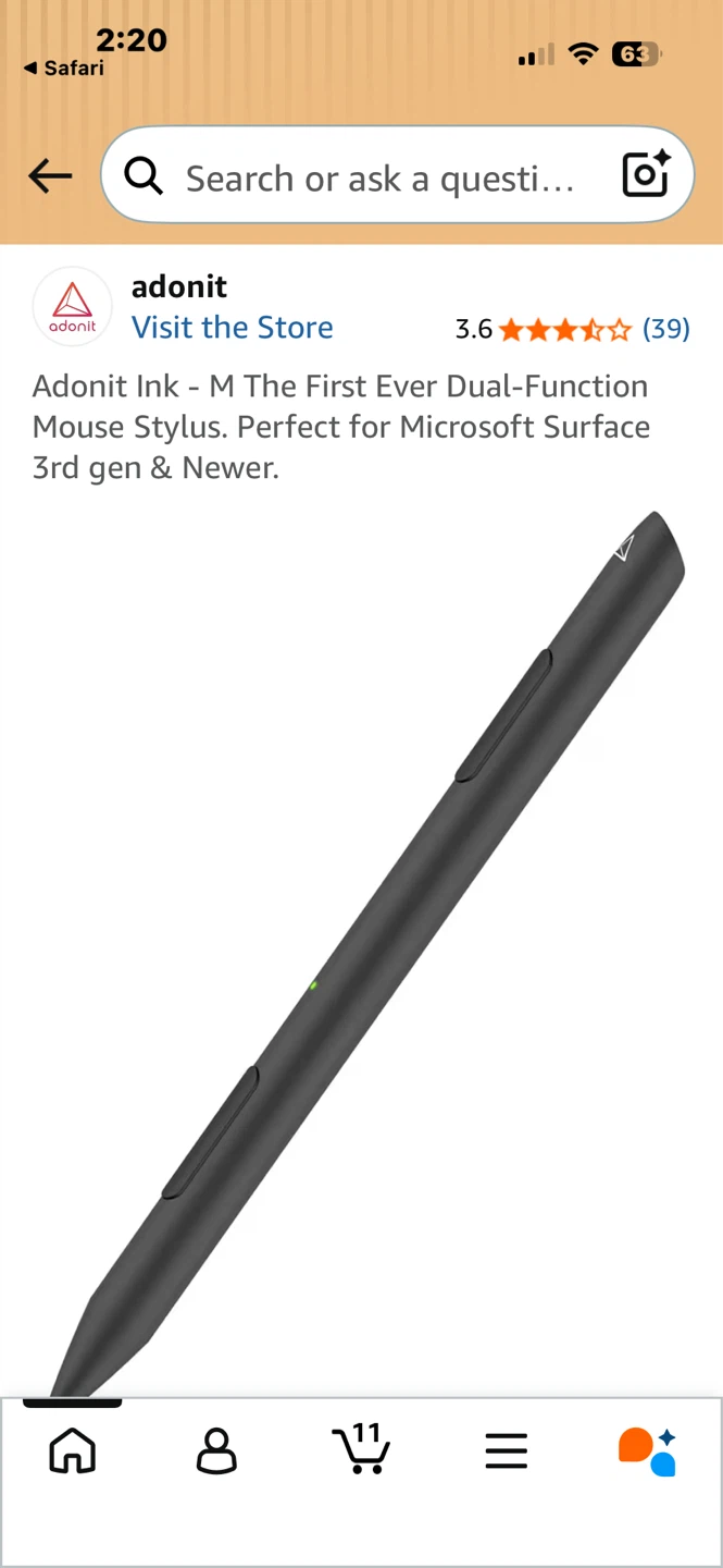 Adonit Ink - M Dual-Function Mouse Stylus for Microsoft Surface - photo 2