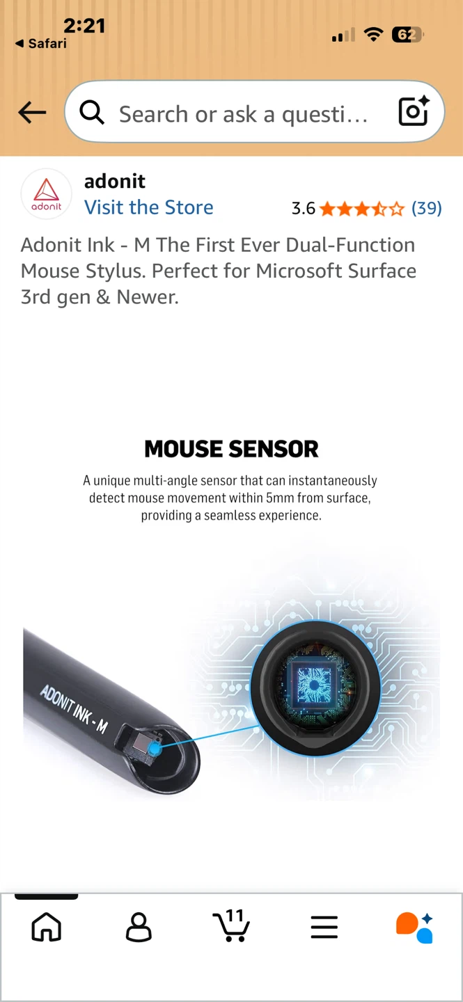 Adonit Ink - M Dual-Function Mouse Stylus for Microsoft Surface - photo 5
