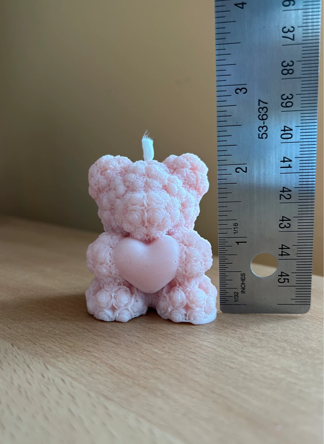 New Pink Teddy Bear Candle
