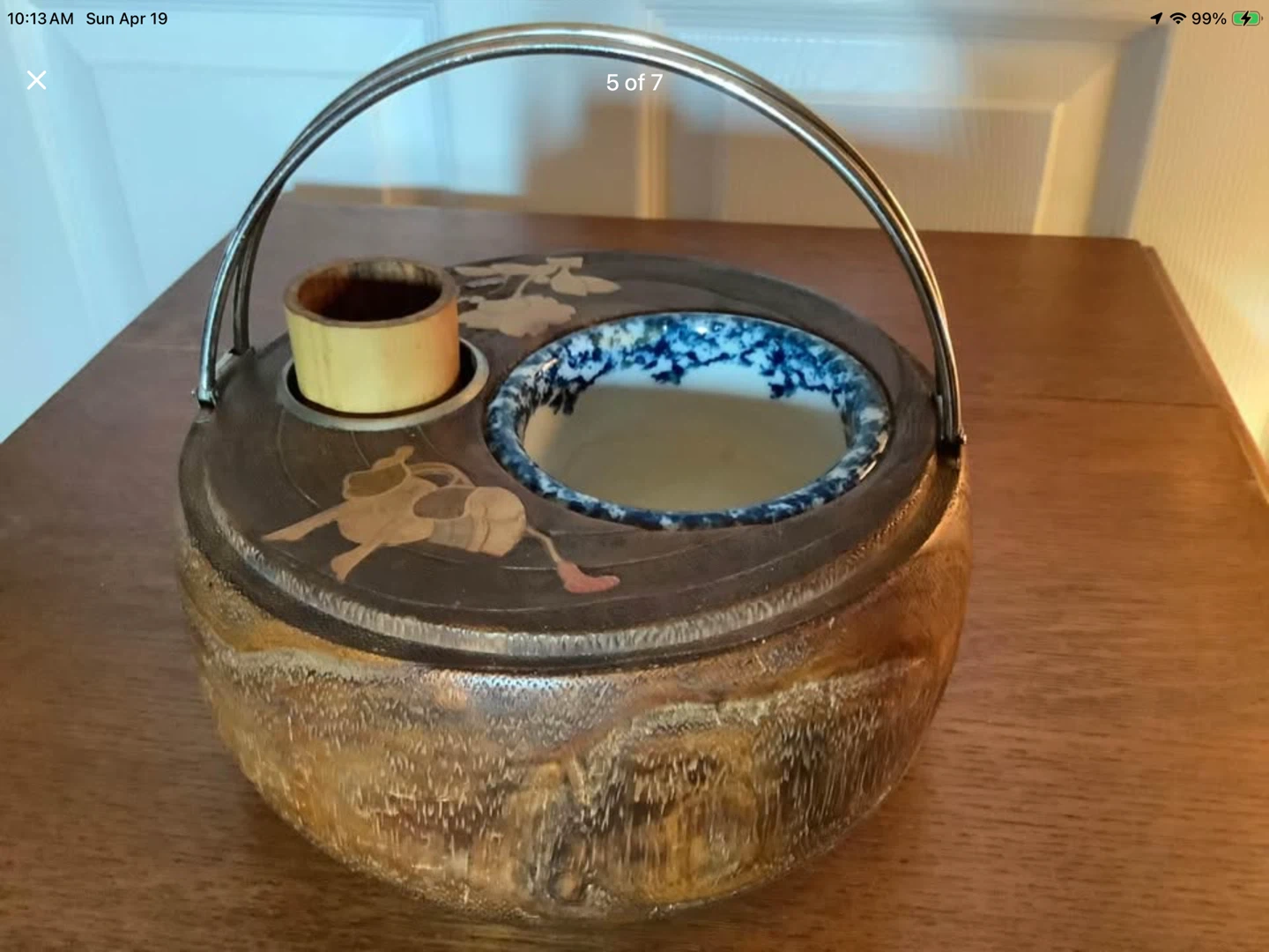 Antique Japanese Tobako Bon Paulownia Wood 🐞 - photo 4