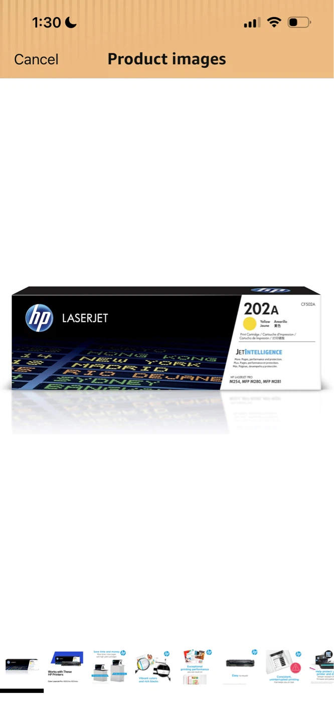 New-HP LaserJet 202A Yellow Toner Cartridge