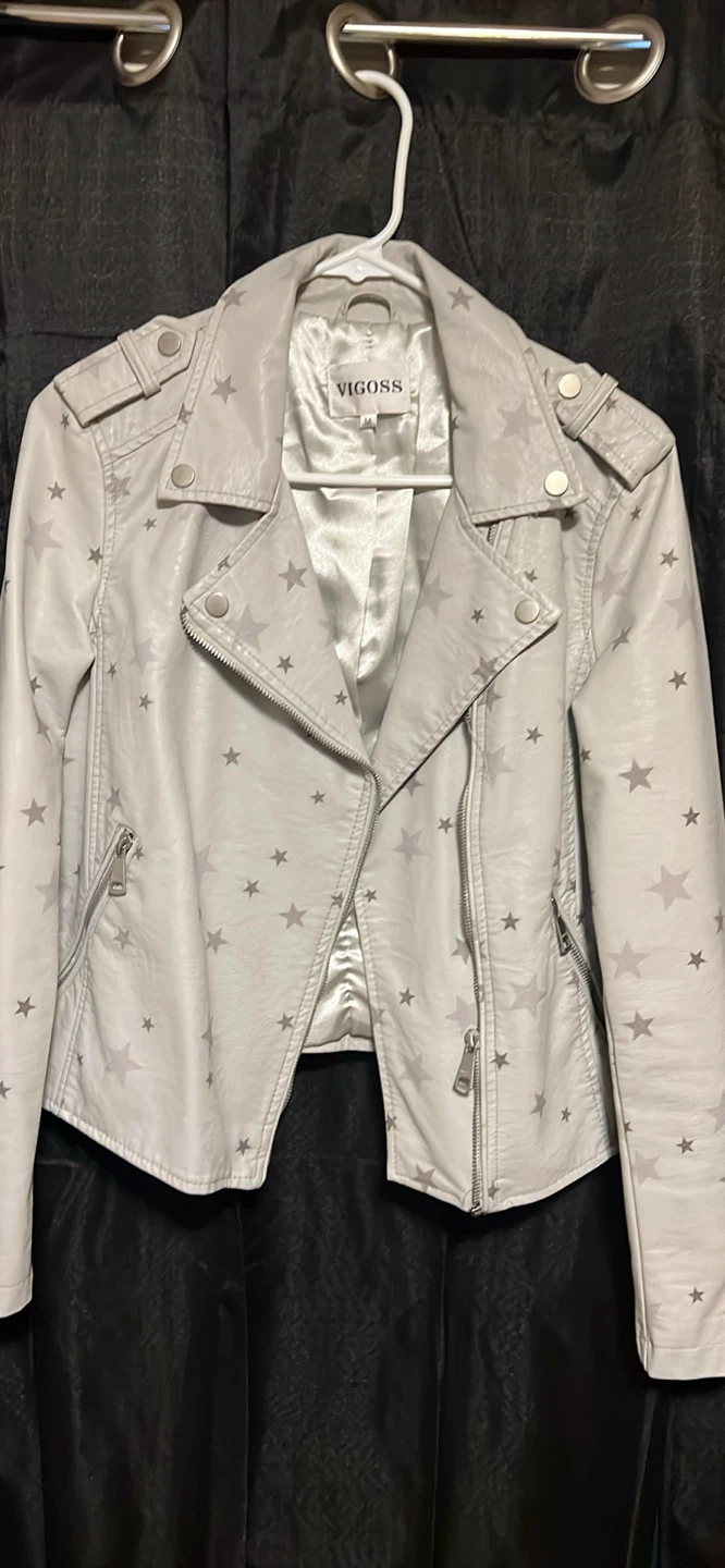 Vigoss Women's Faux Leather Star Jacket - photo 2
