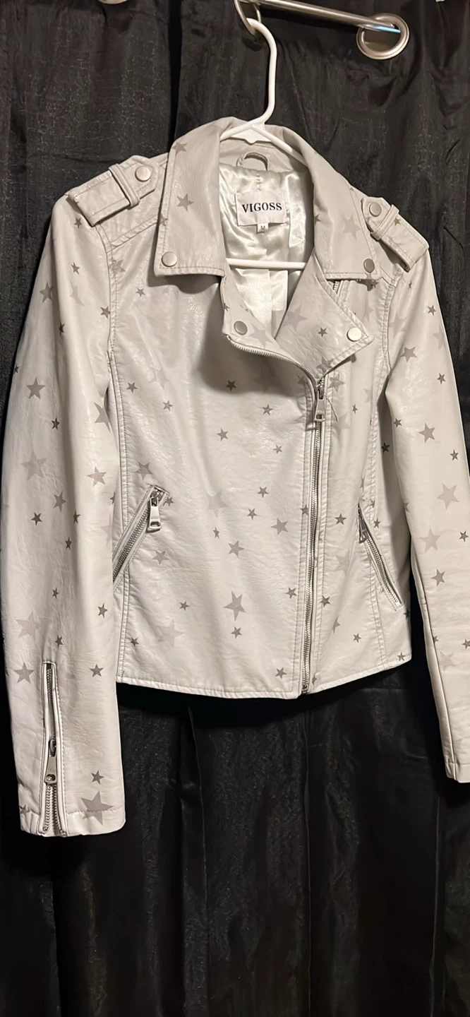 Vigoss Women's Faux Leather Star Jacket