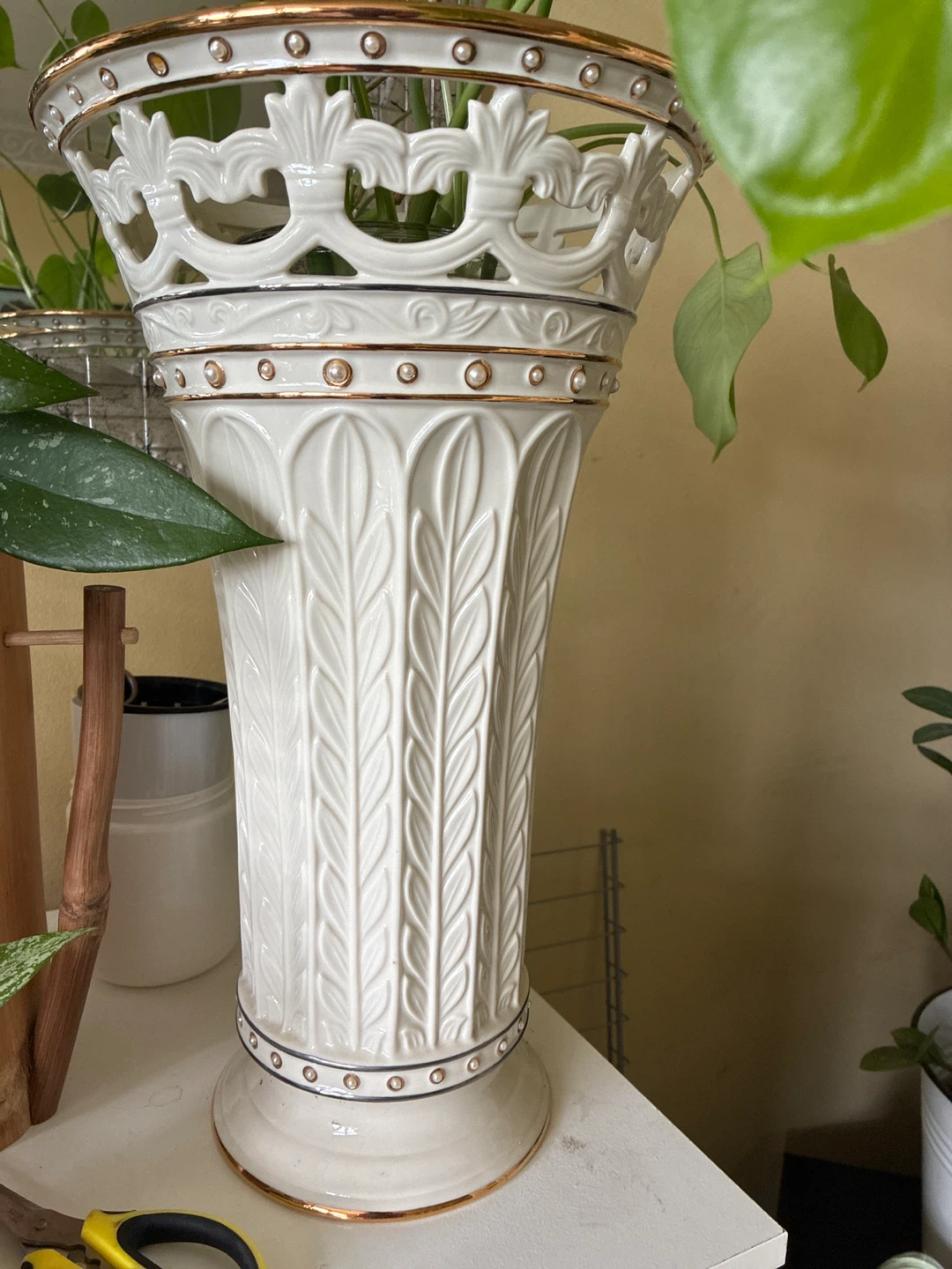 Monstera Plant in Decorative White Planter - photo 4