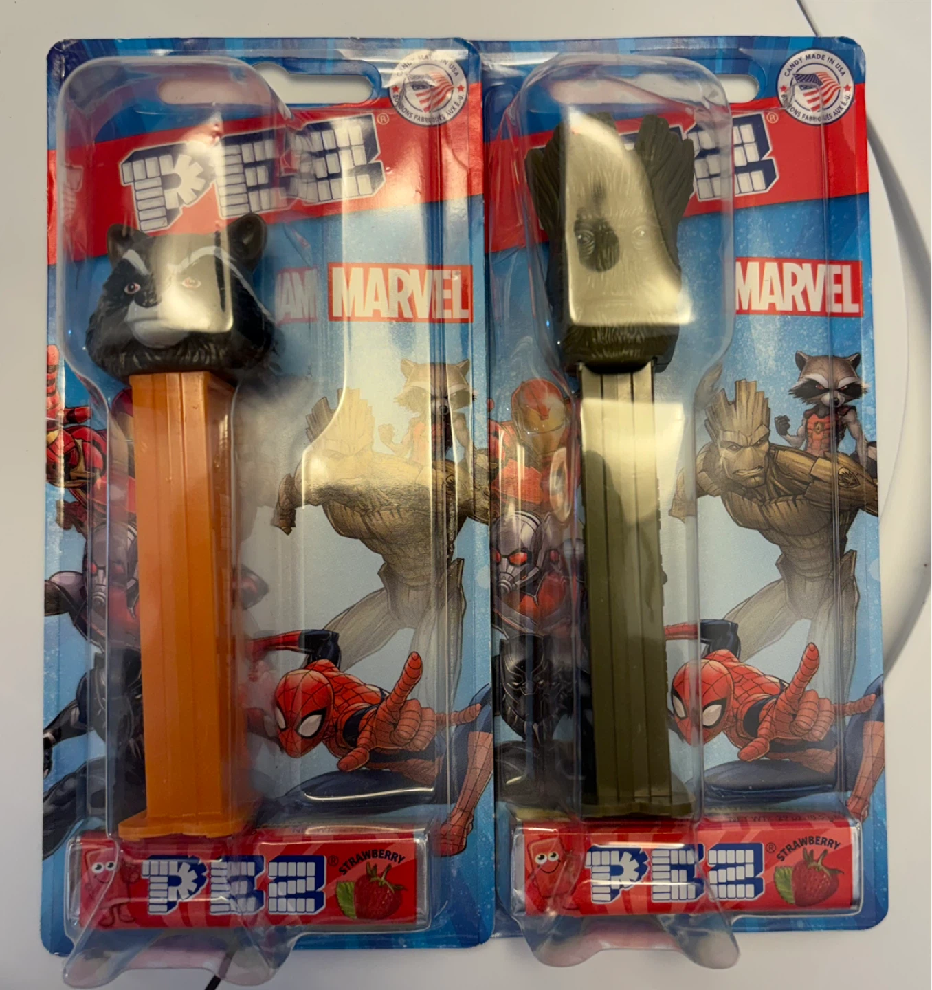 ✨✨PEZ Marvel Candy Dispensers - Rocket Raccoon & Groot
