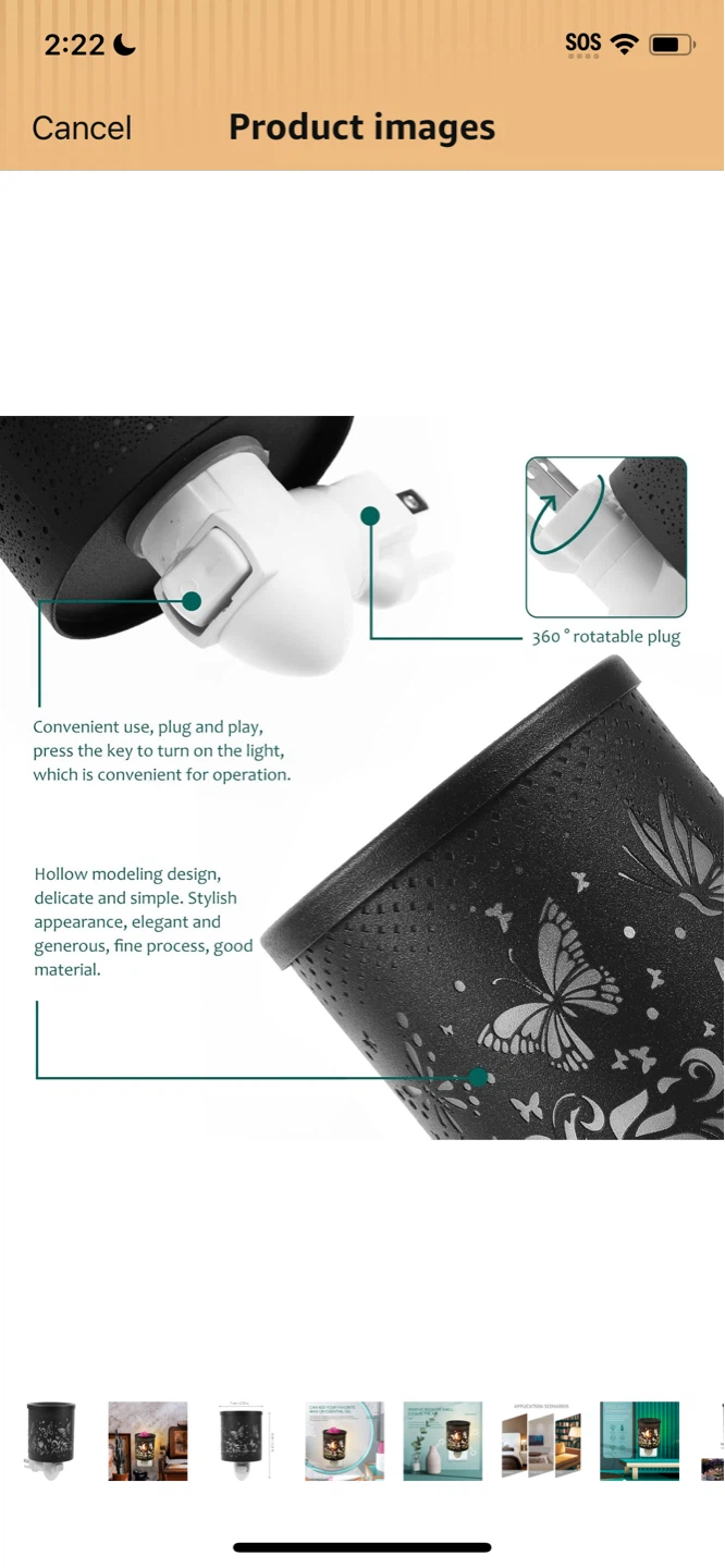 New-Black Butterfly Plug-in Wax Melt Warmer - photo 3