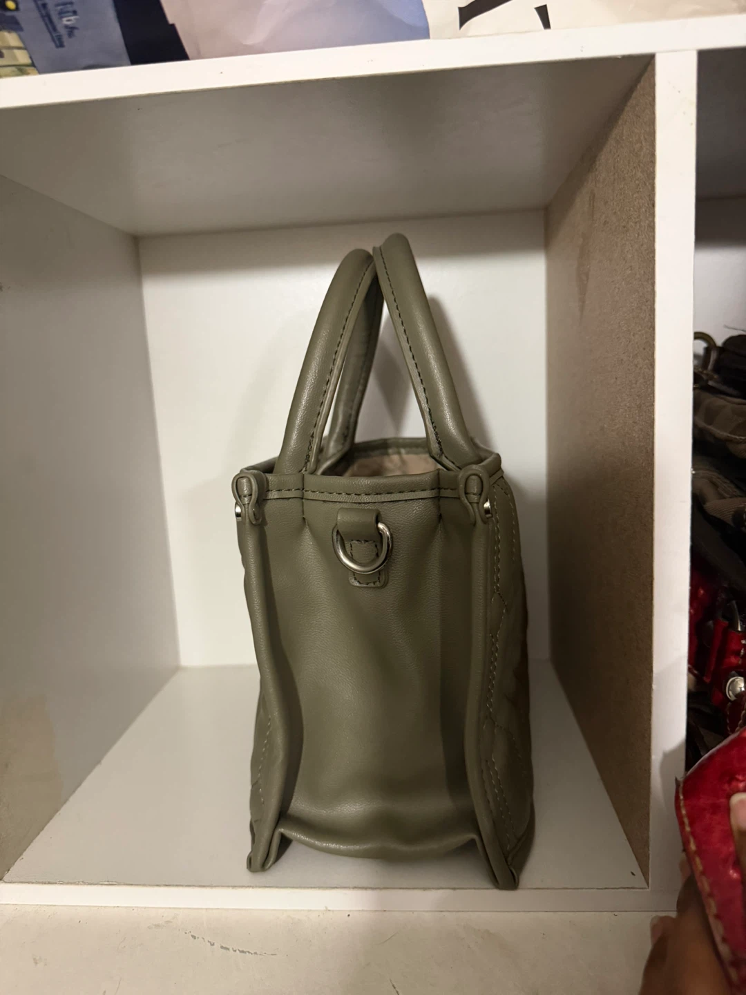Steve Madden Quilted Satchel Bag - Olive Green - photo 2