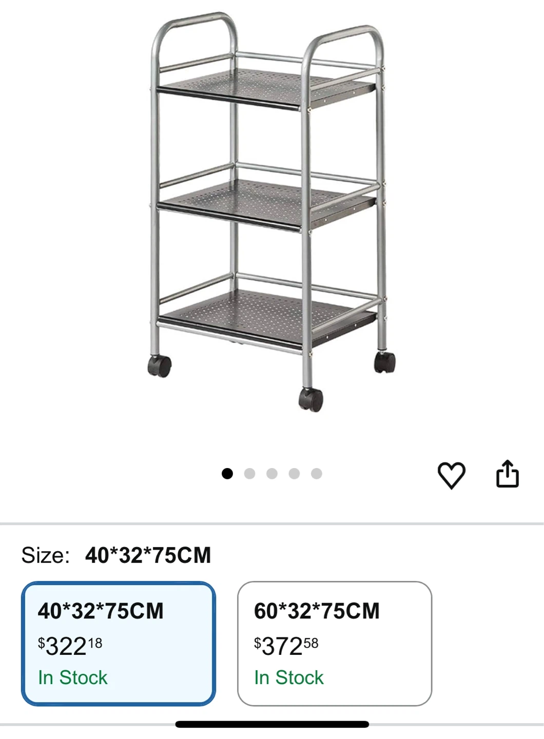🍀Metal Rolling Cart