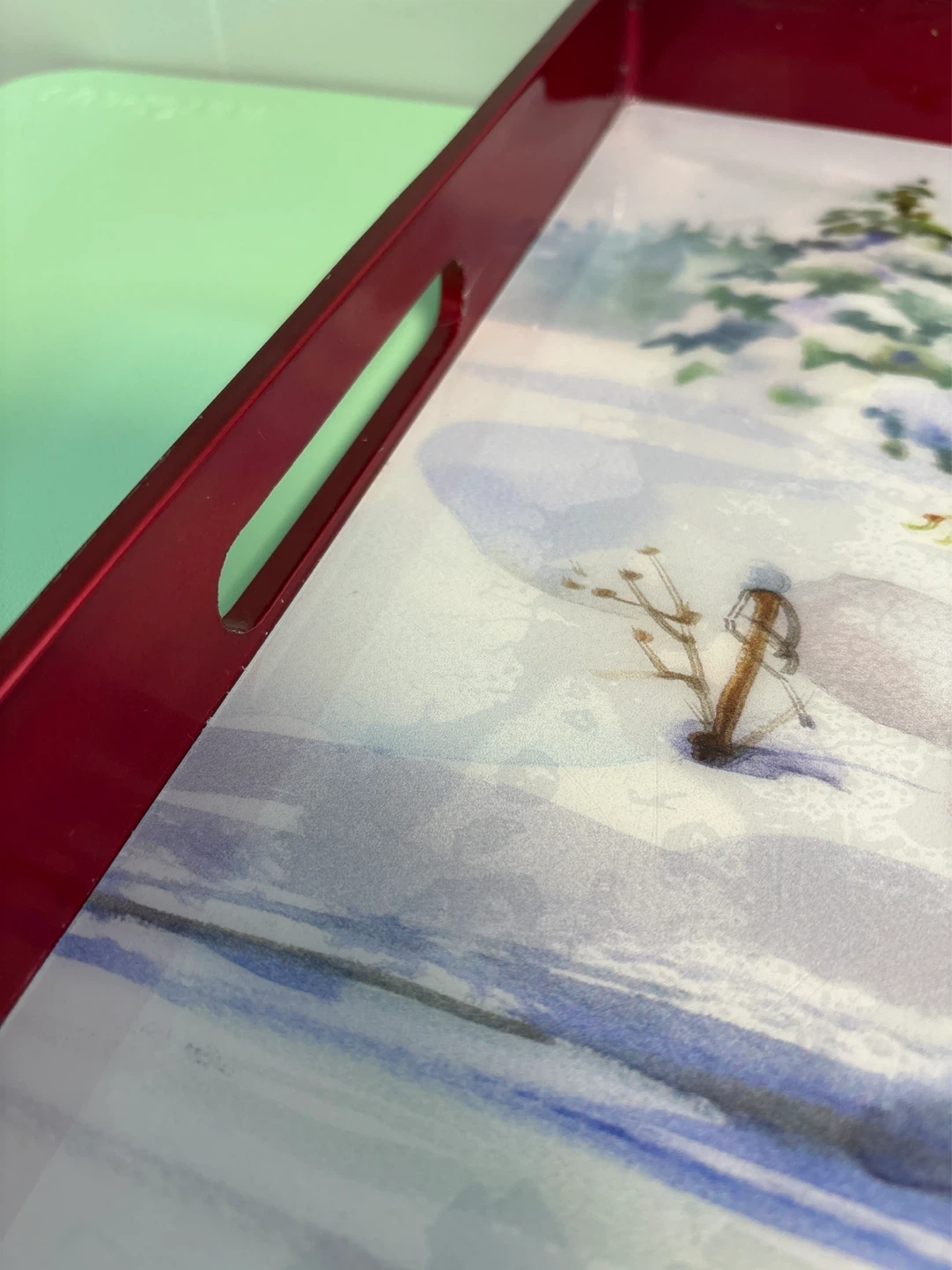 Decorative Holiday Serving Tray, Coffee Table Tray, Home Decor - photo 3