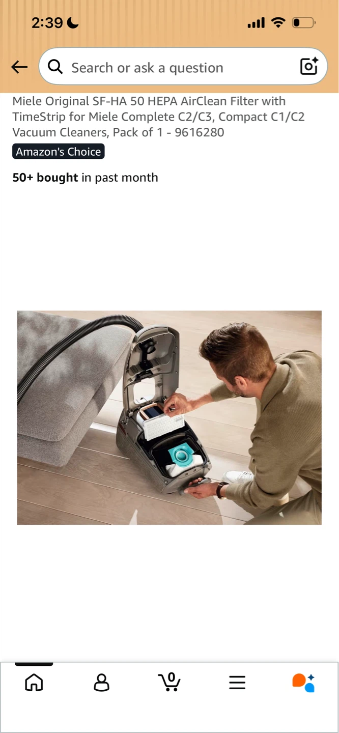 New-Miele SF-HA 50-2 HEPA AirClean Filter ! - photo 2