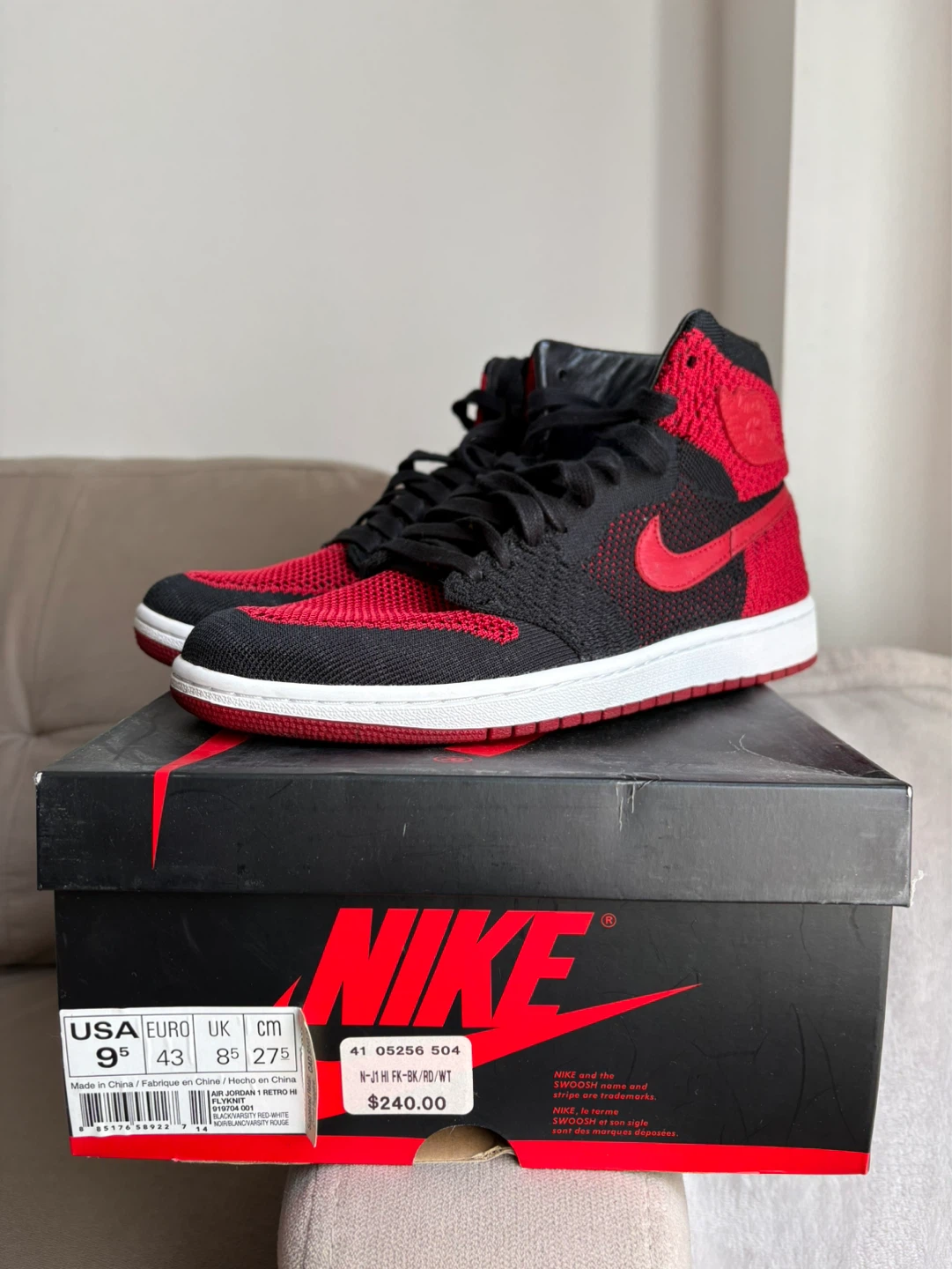 Nike Air Jordan 1 Retro High OG Flyknit Bred