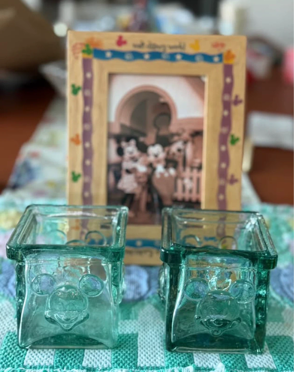Disney world 3-piece Collection: Frame & 2 Glass Votives - photo 4