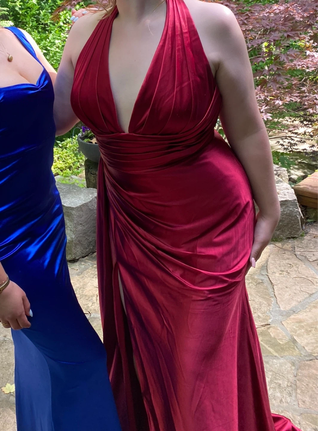 Red Halter Prom Dress - XL - photo 3