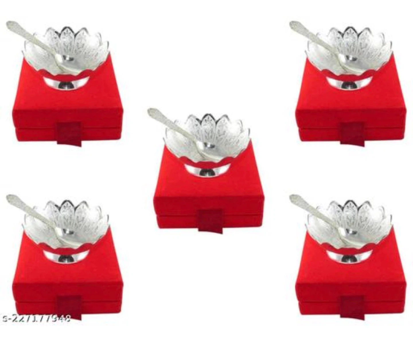 Silver Bowl with Spoon Set
