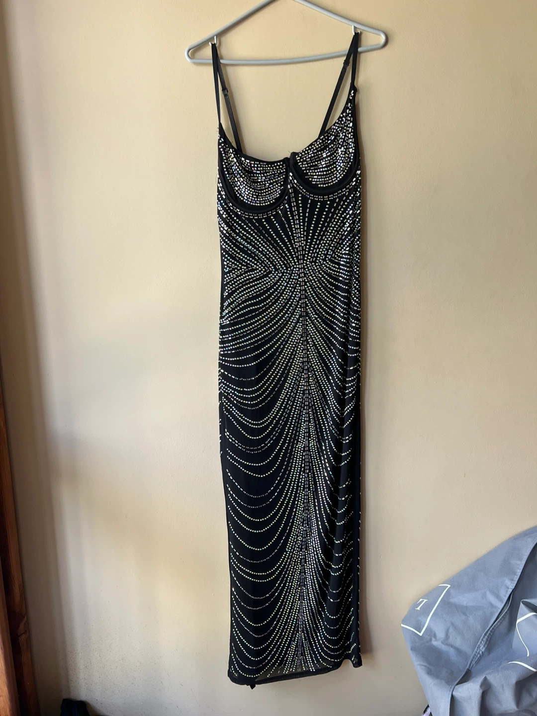 Sparkly Black Embellished Maxi Dress - photo 3