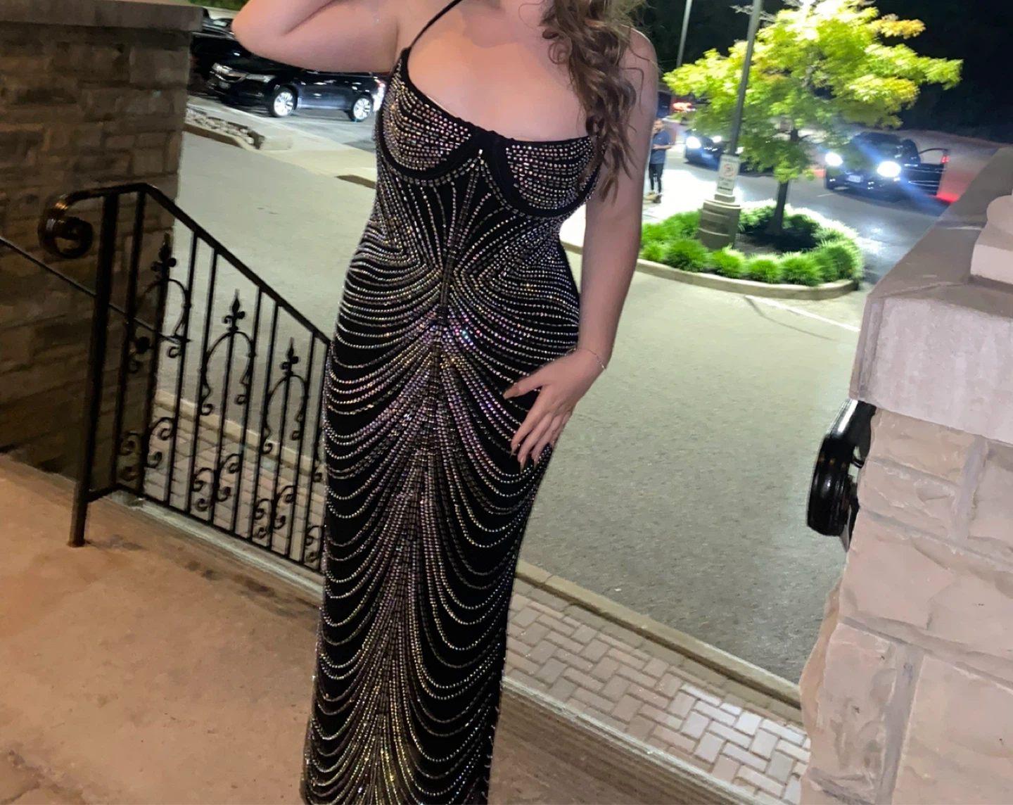 Sparkly Black Embellished Maxi Dress - photo 2
