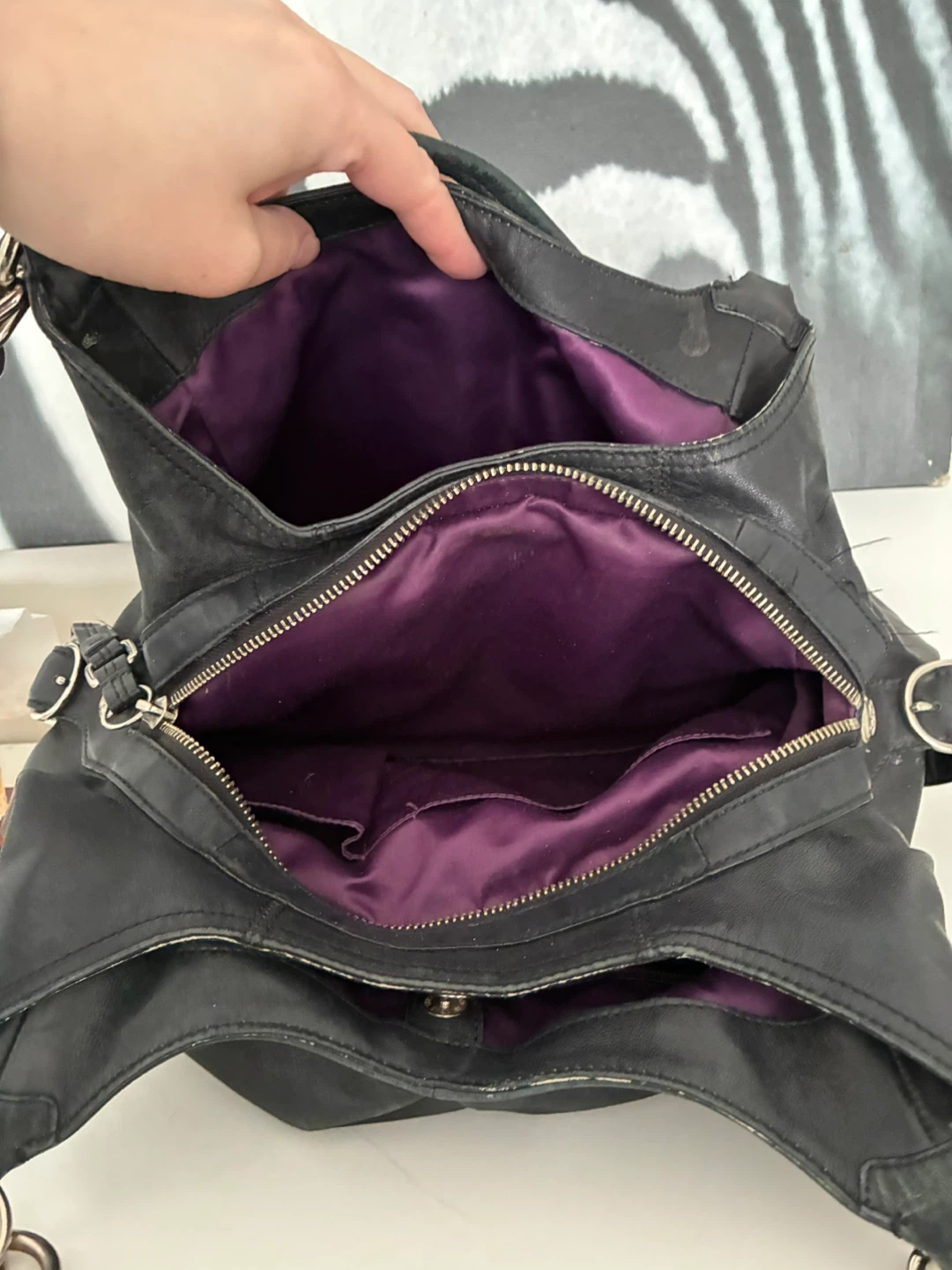 Coach Black Leather Hobo Purse - photo 2