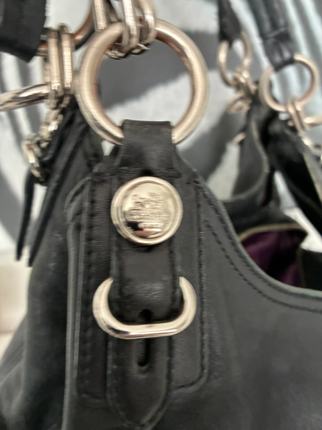 Coach Black Leather Hobo Purse - photo 3