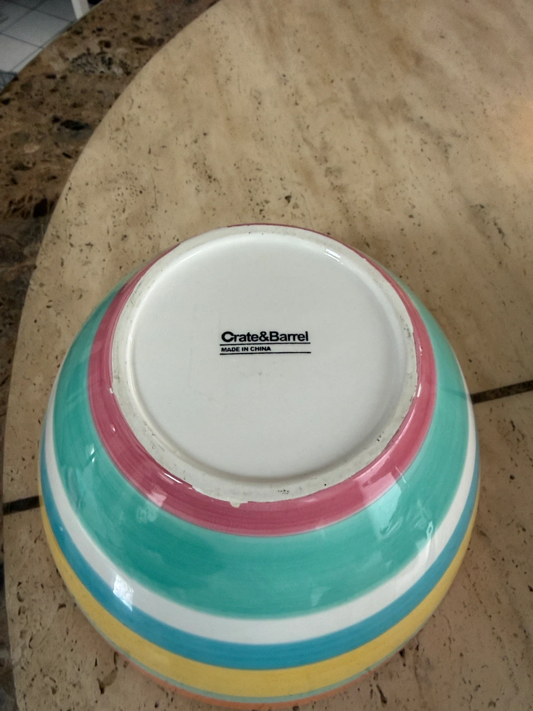 Crate & Barrel Striped Serving Bowl - photo 5