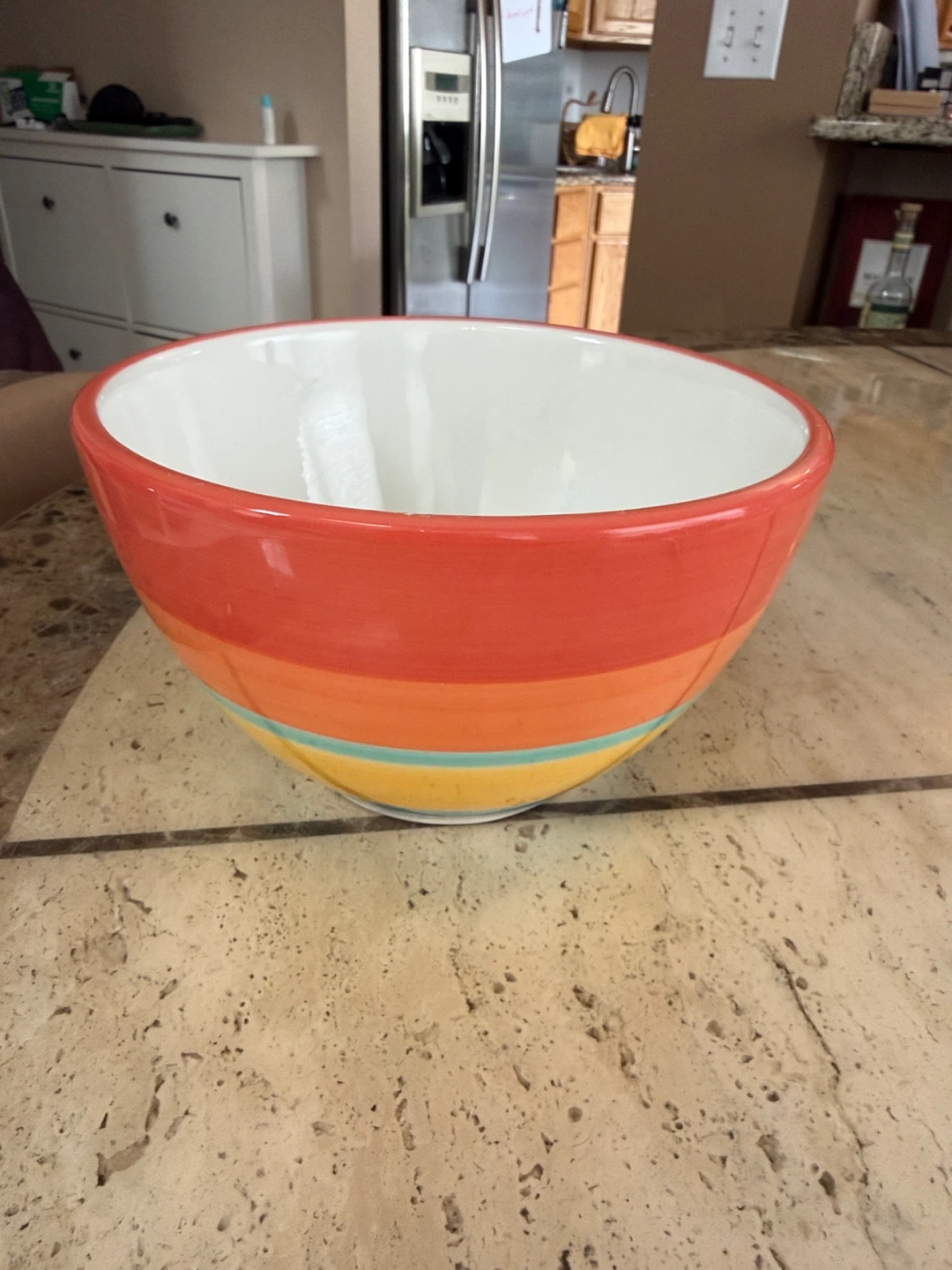 Crate & Barrel Striped Serving Bowl - photo 2