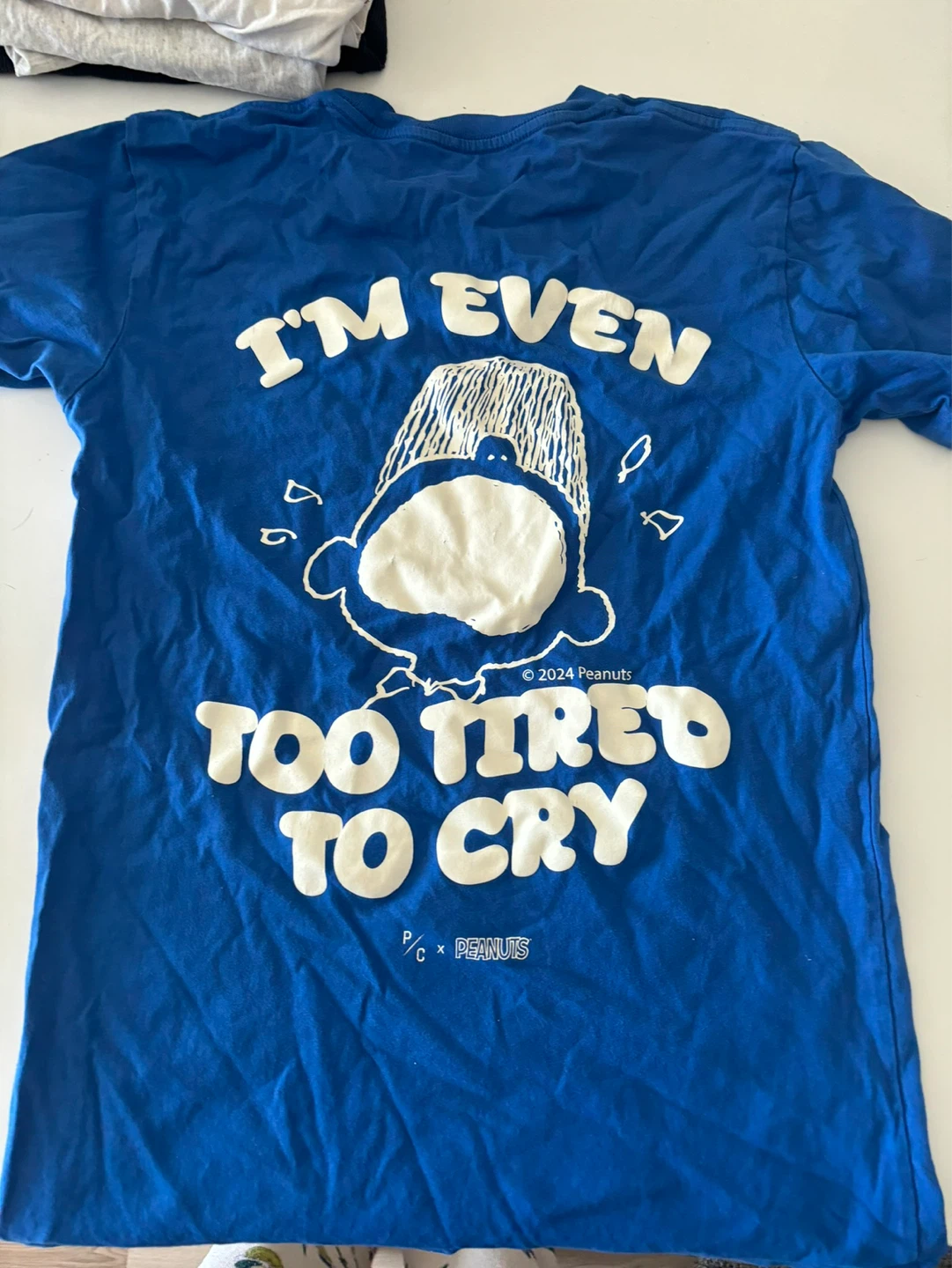 Peanuts "Too Tired to Cry" T-Shirt S - photo 2