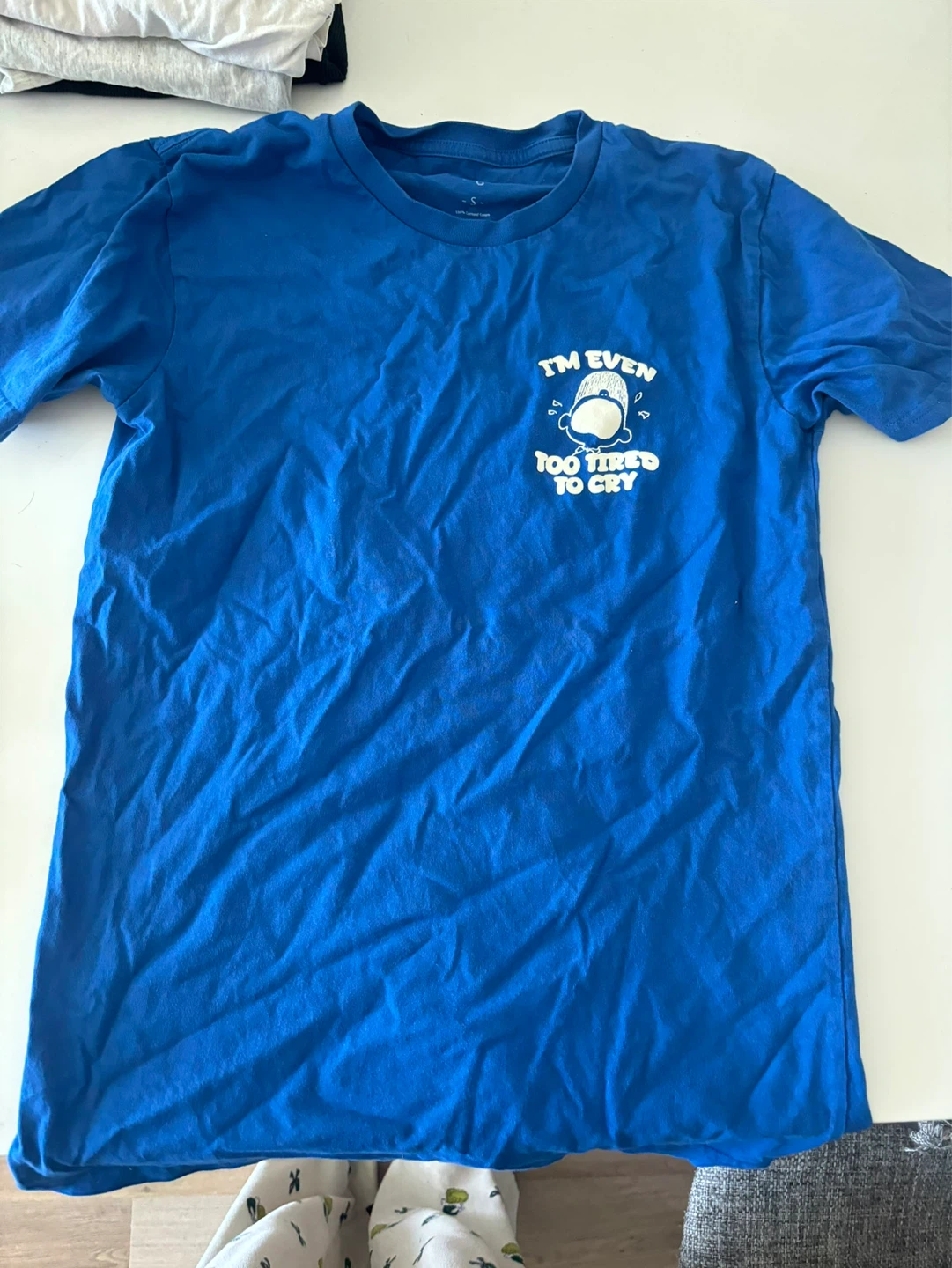 Peanuts "Too Tired to Cry" T-Shirt S