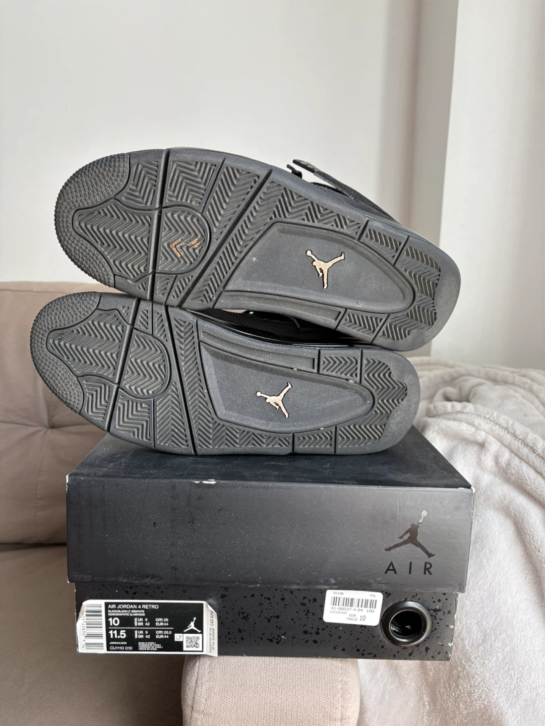 Jordan 4 Retro Black Cat (2020) size 10 - photo 3