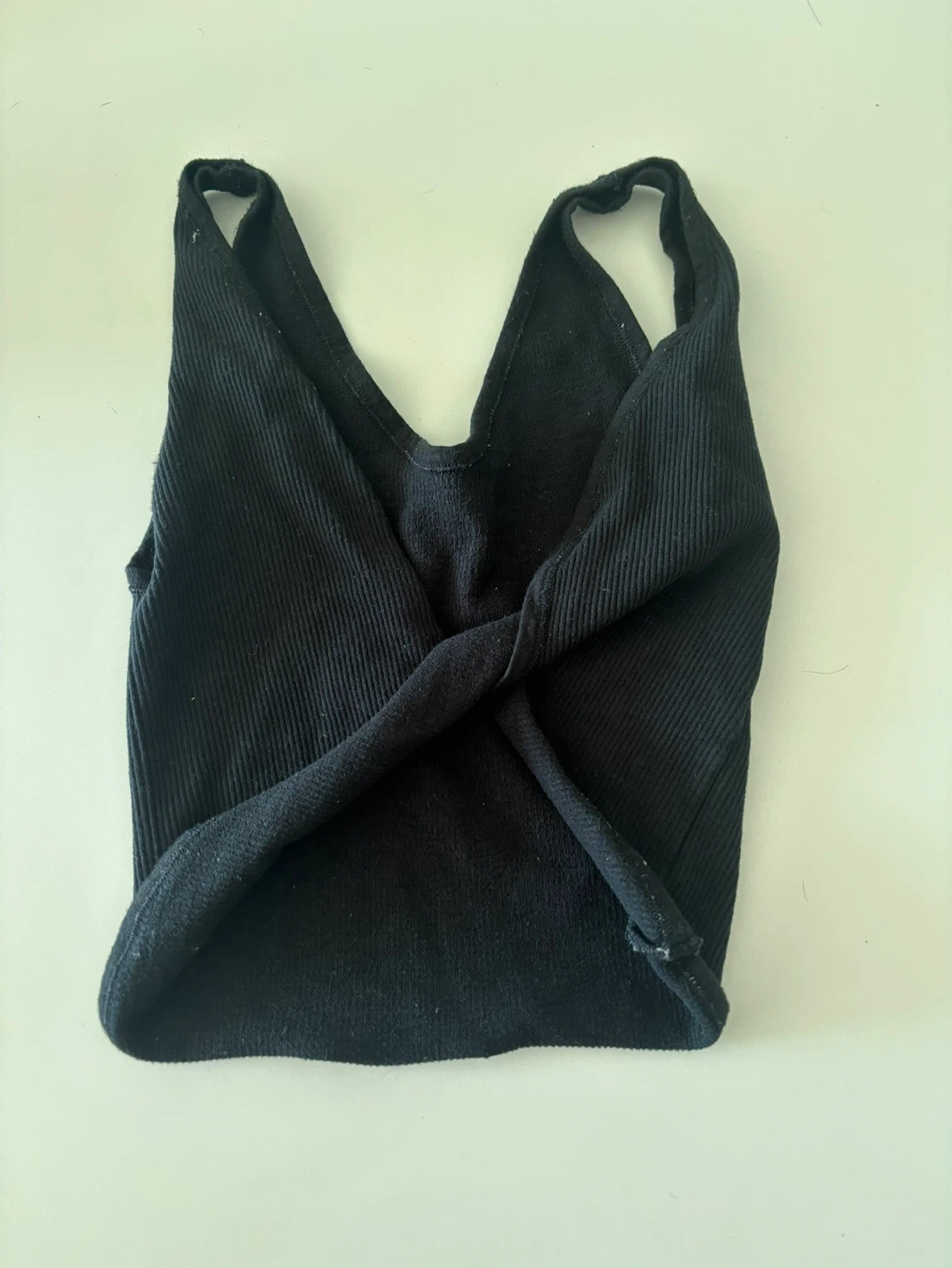 Black ribbed tank top XS - photo 2
