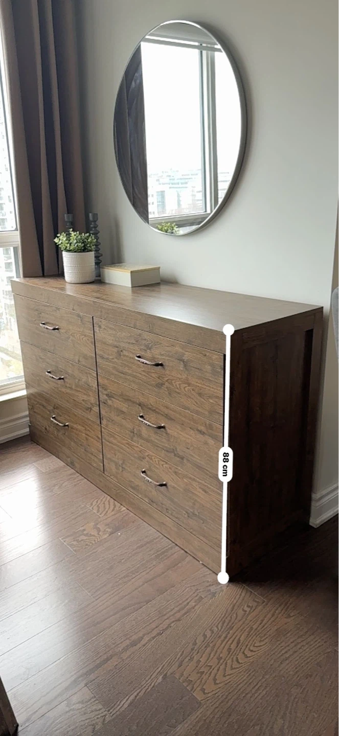Wooden Dresser with 6 Drawers - photo 3
