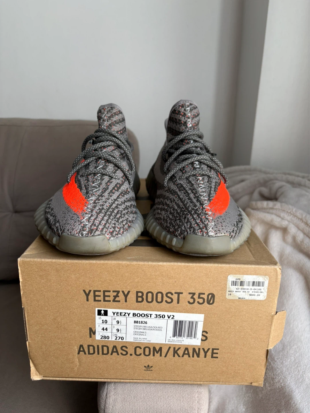 Adidas Yeezy Boost 350 V2 Beluga Size 10 - photo 2