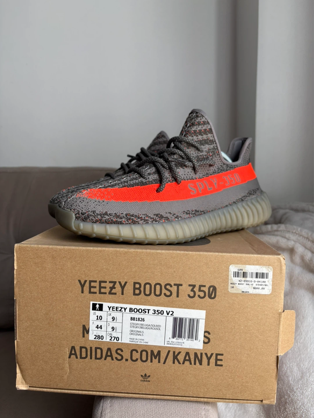 Adidas Yeezy Boost 350 V2 Beluga Size 10