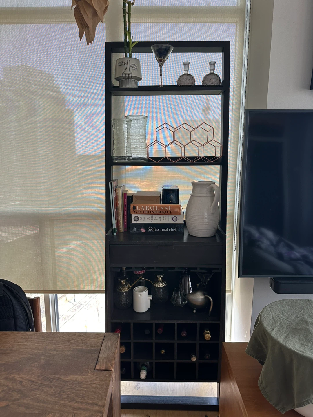 Crate and barrel Wine Rack and Glass Holder