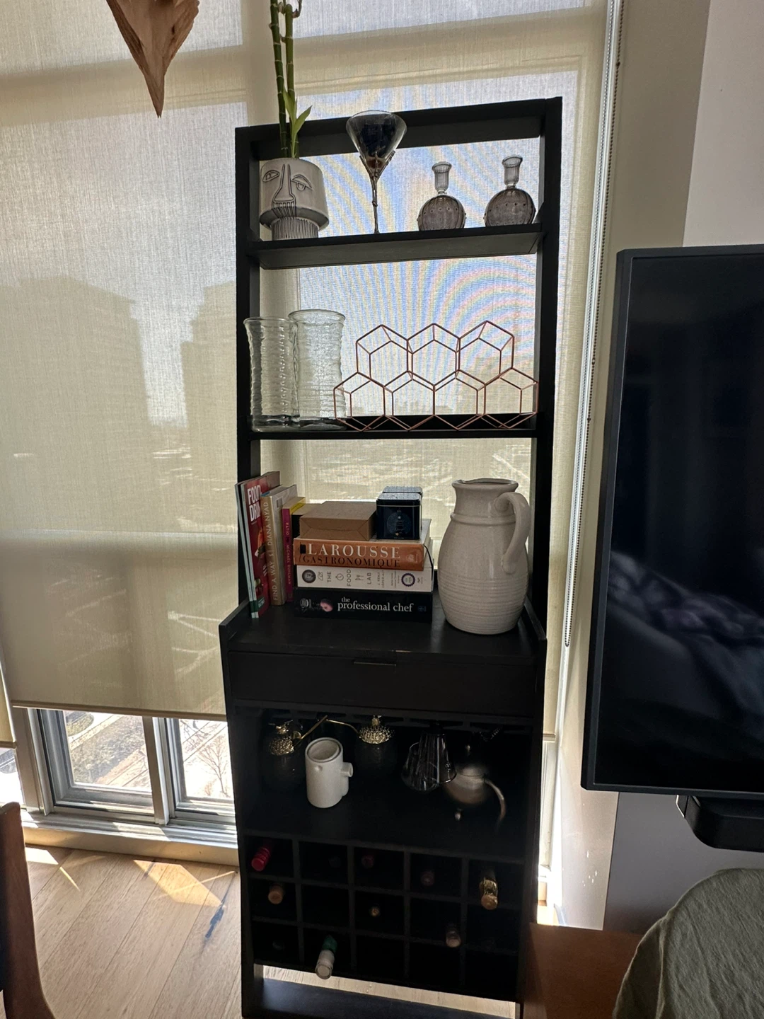 Crate and barrel Wine Rack and Glass Holder - photo 2