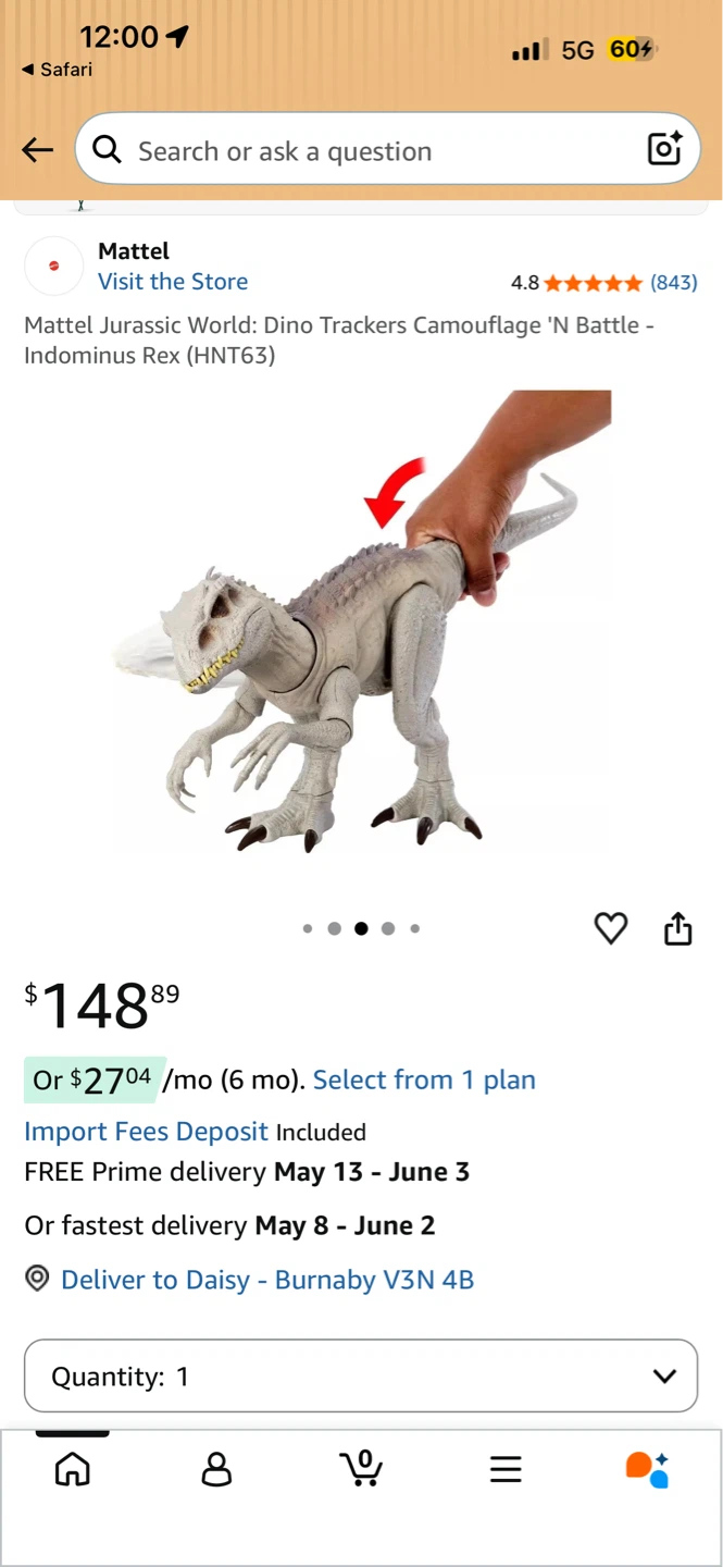 Mattel Jurassic World Dino Trackers Indominus Rex (HNT63) - photo 4