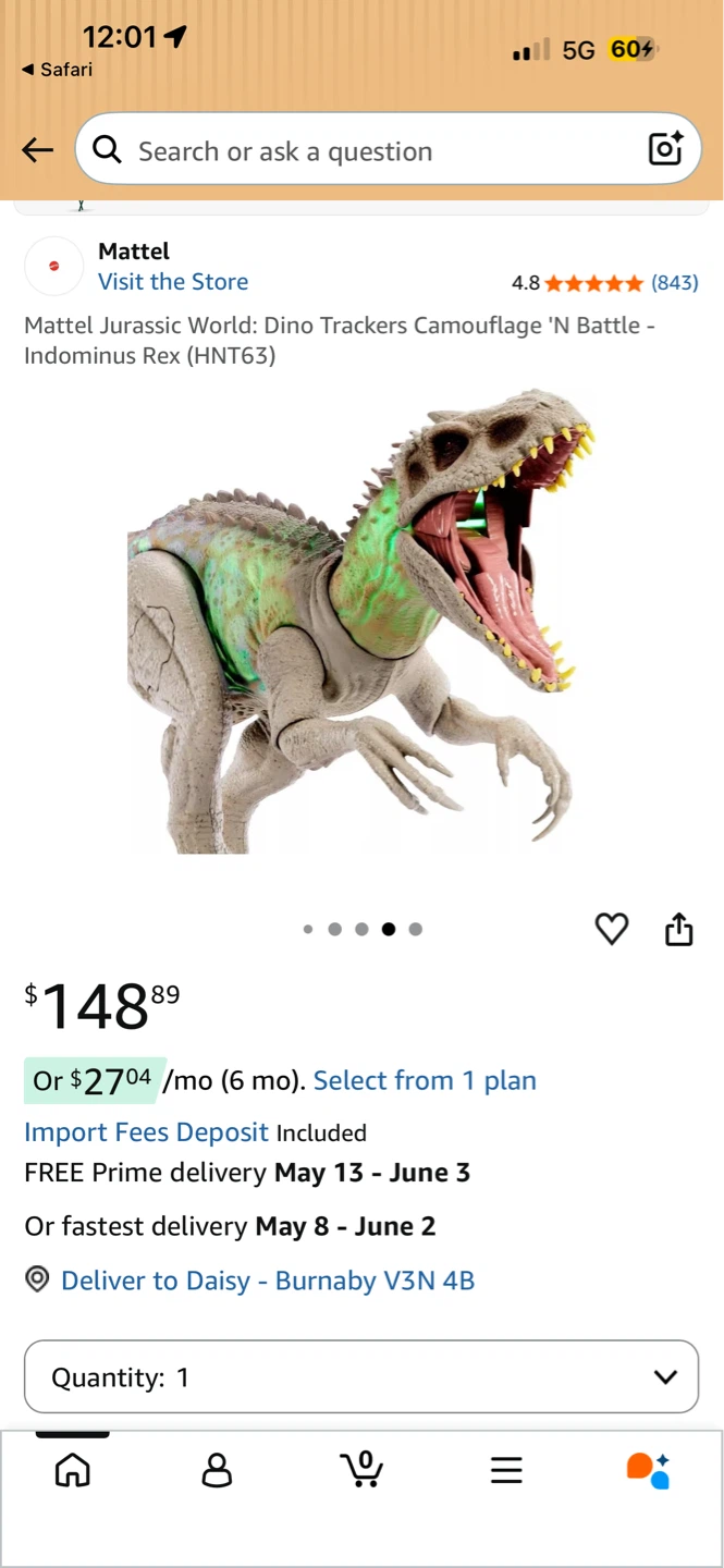 Mattel Jurassic World Dino Trackers Indominus Rex (HNT63) - photo 3