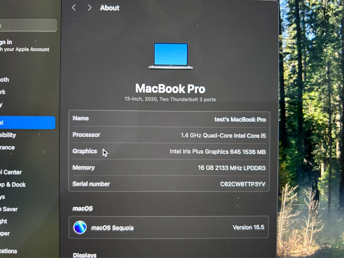 Apple MacBook Pro 13-inch, 2020, Intel Core i5, 16GB RAM