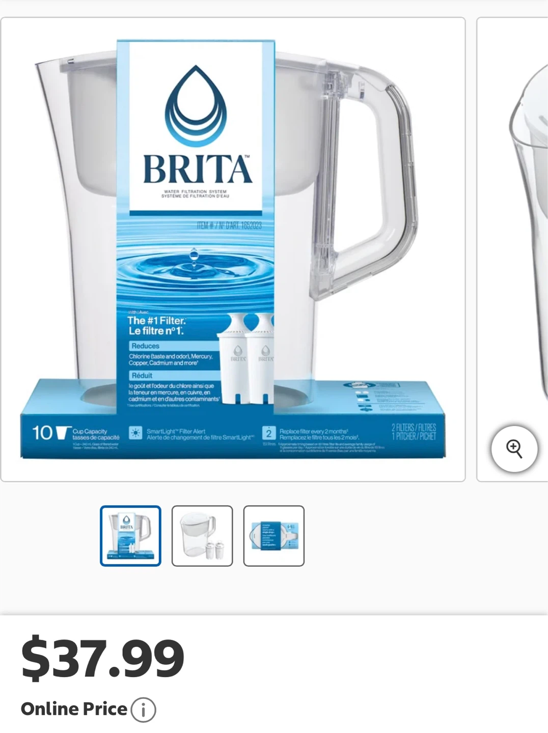 Brita Water Filter Pitcher with 8 Standard Filters