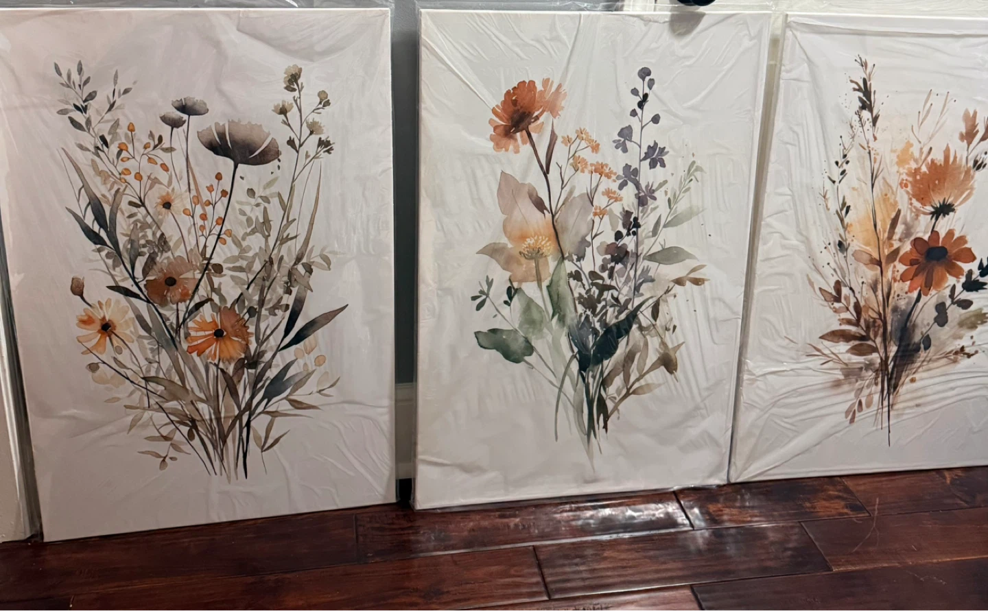 Bacccone Botanical Wall Art Set of 3 Floral Canvas Prints - photo 2