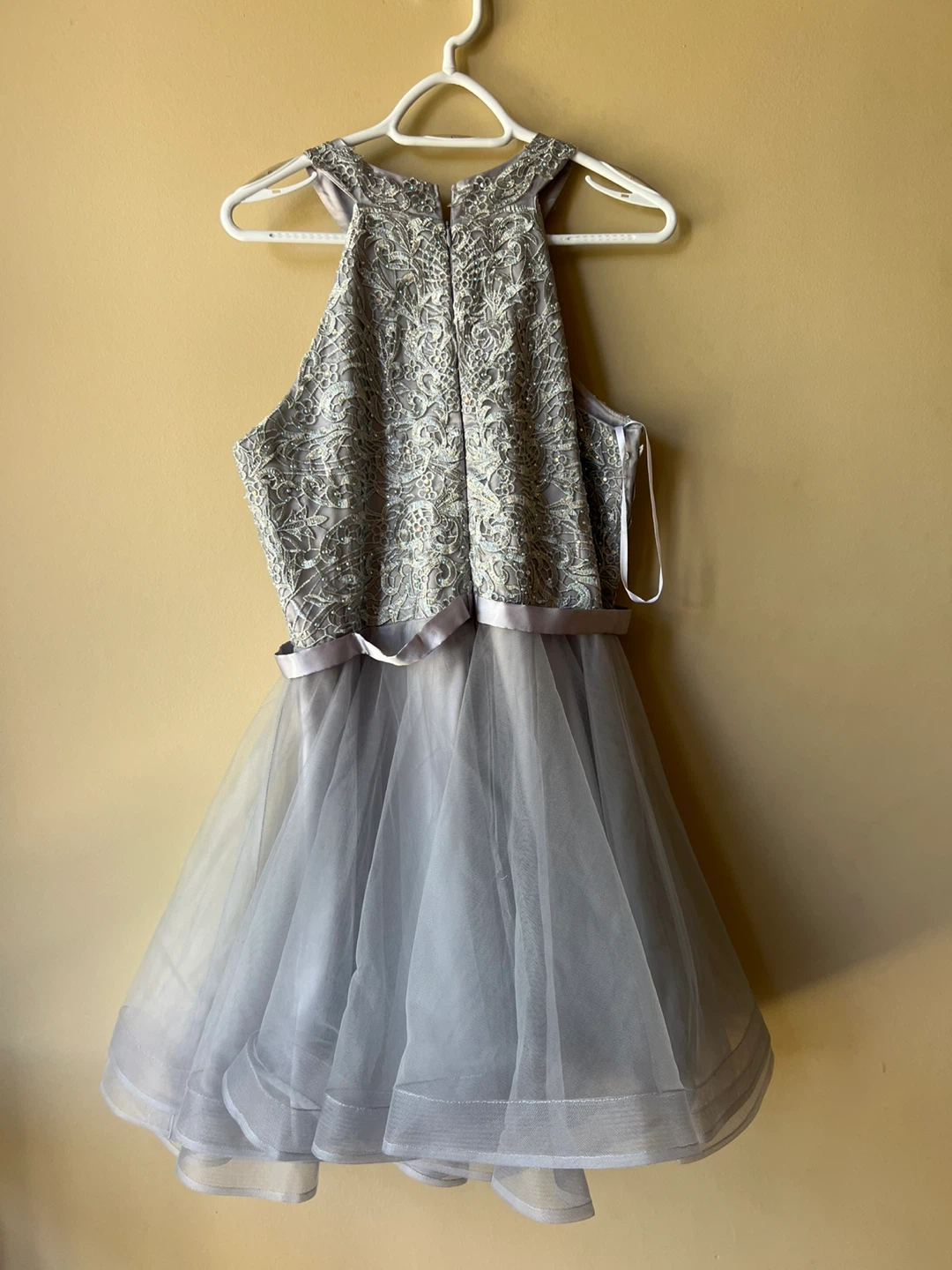 Grey Tulle Dress with Embellished Bodice - photo 2