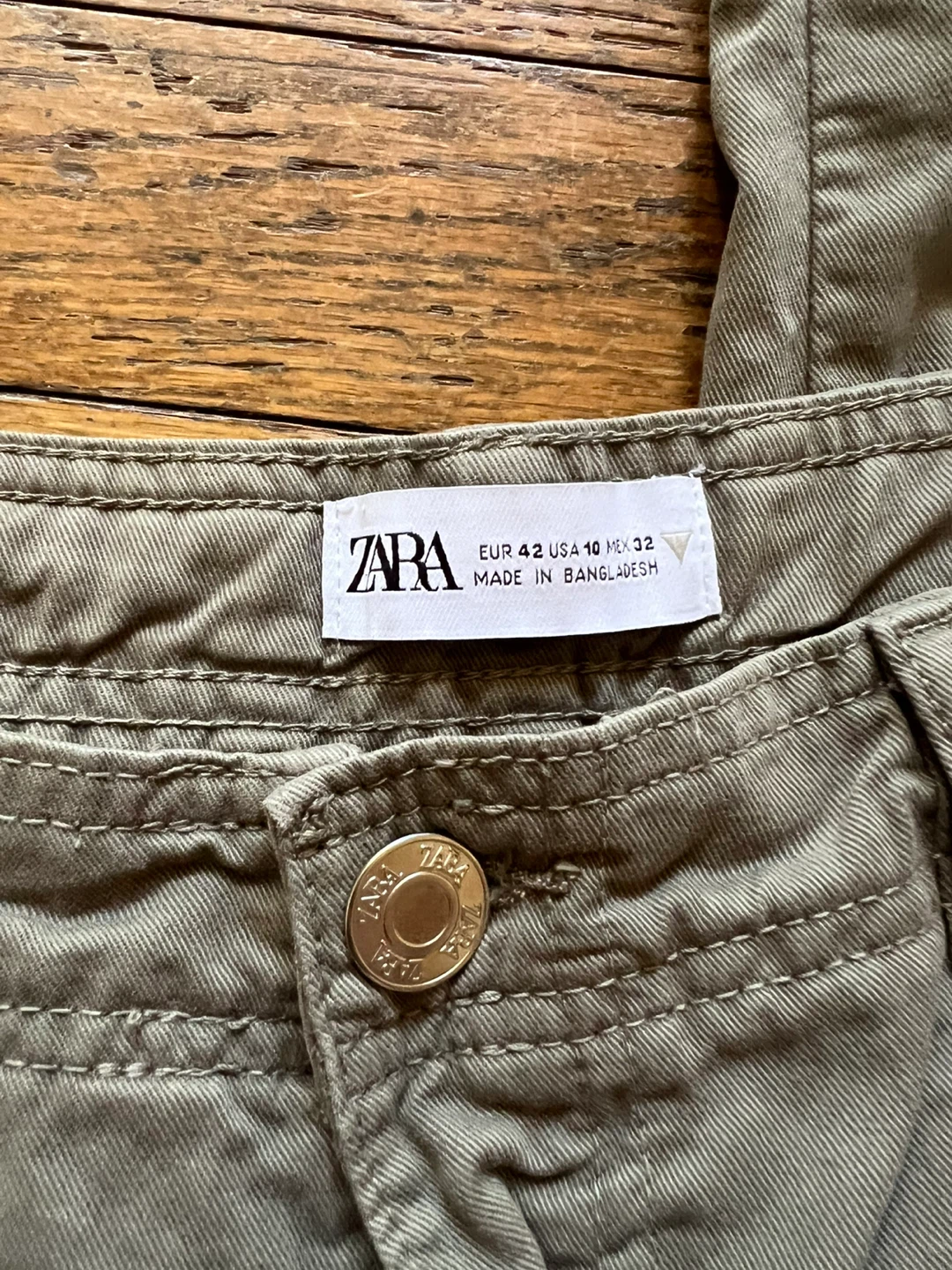 Zara Cargo Pants Olive Green Size US 10 - photo 3