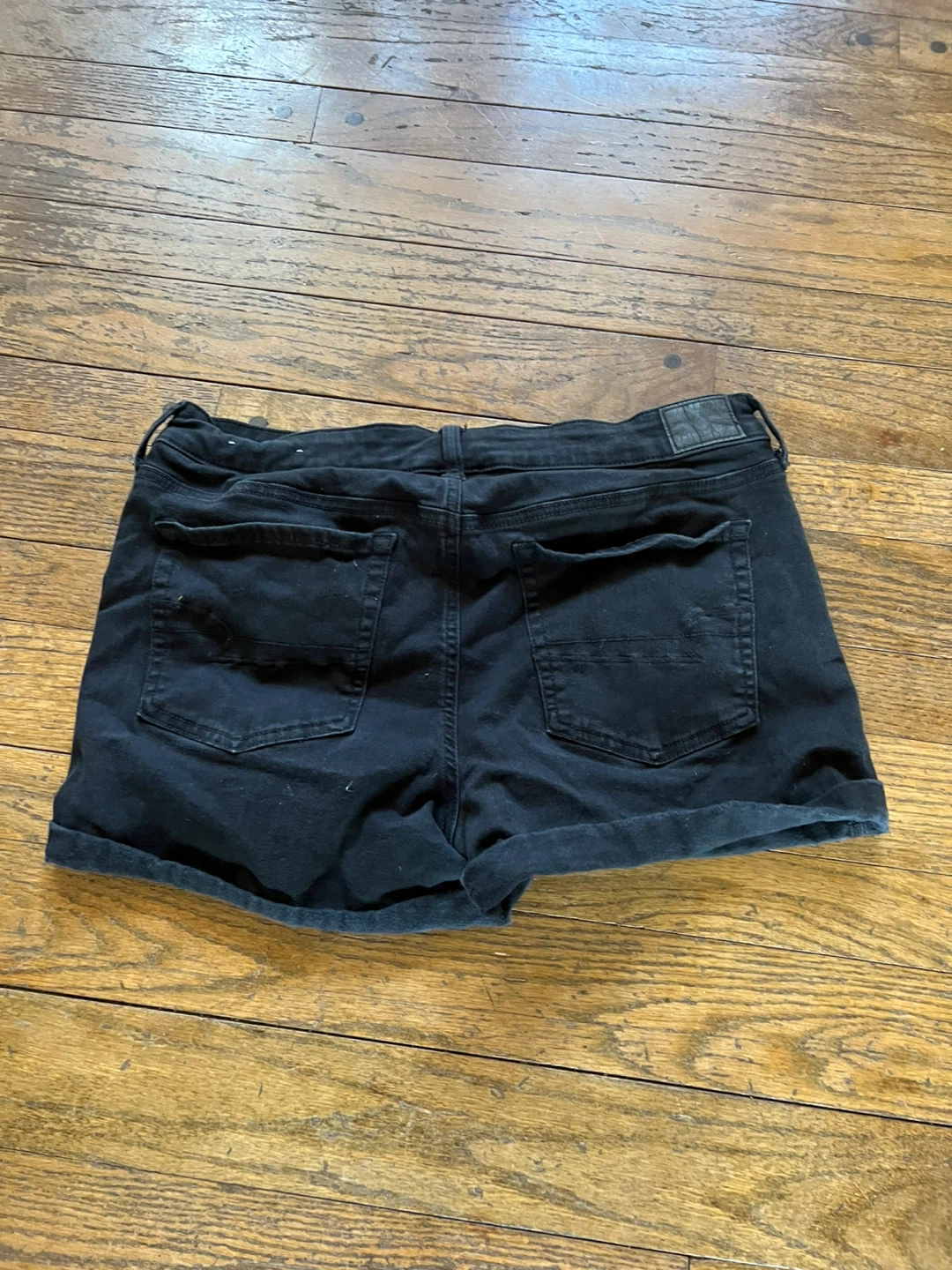 American Eagle Black Denim Shorts Size 16 - photo 2