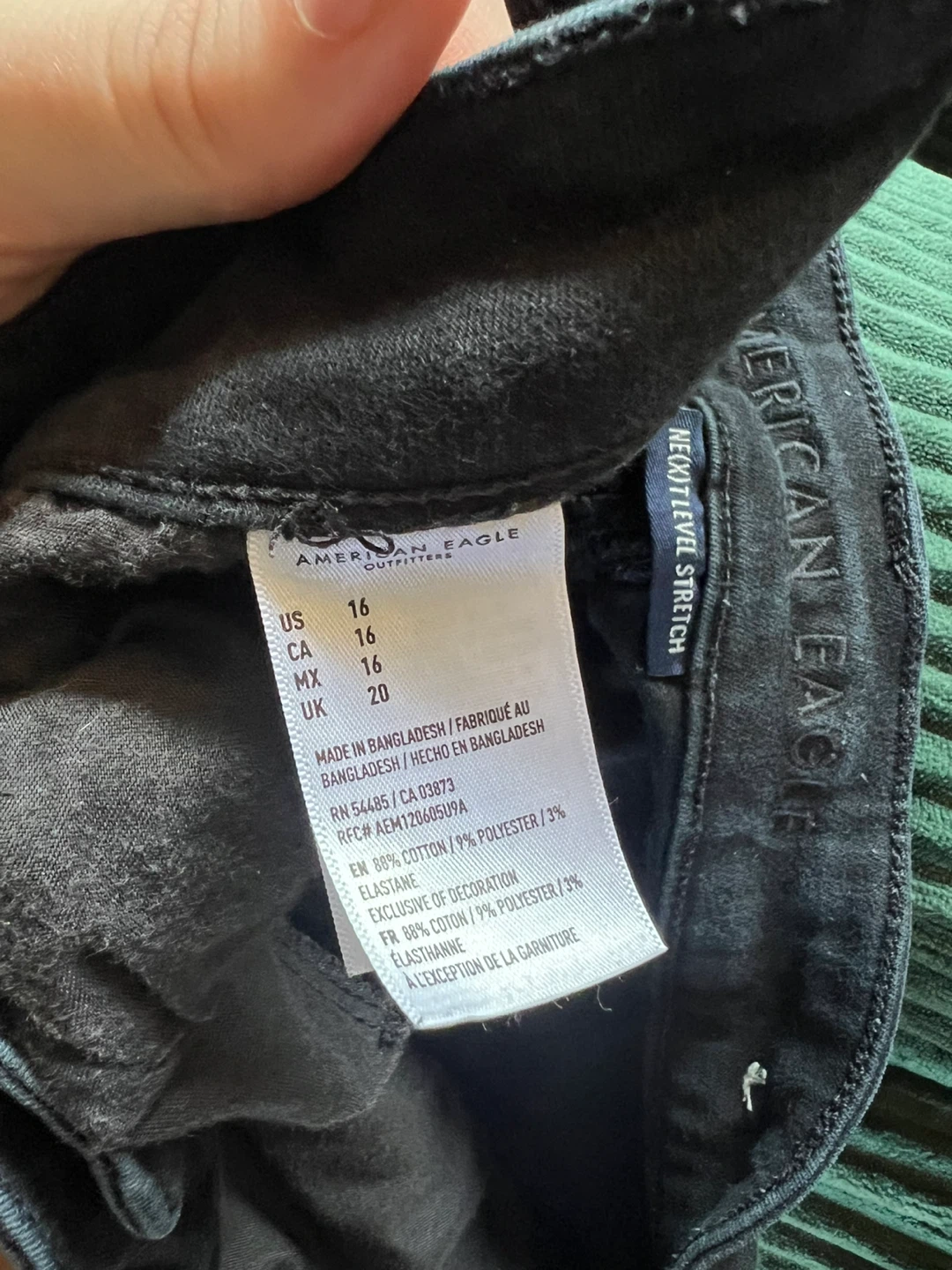 American Eagle Black Denim Shorts Size 16 - photo 3