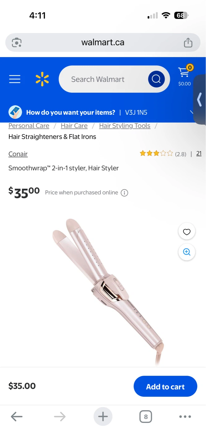 Conair 2-in-1 Hair Styler - Straightener & Curling Iron