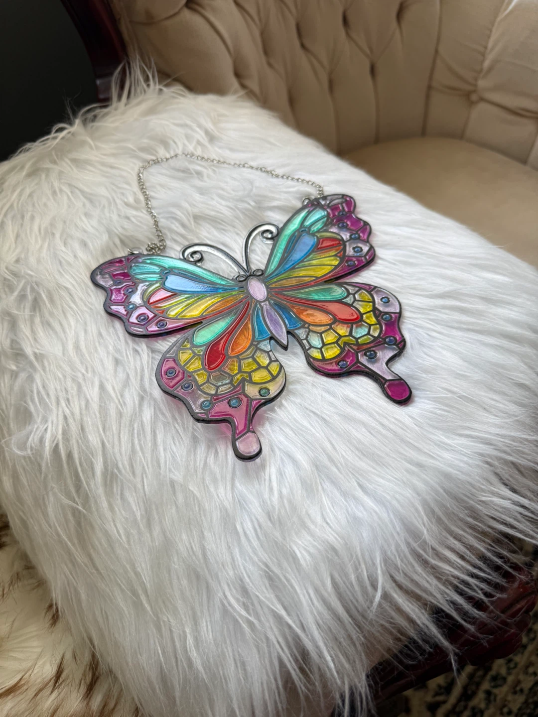 Stained Glass Butterfly Suncatcher - photo 3