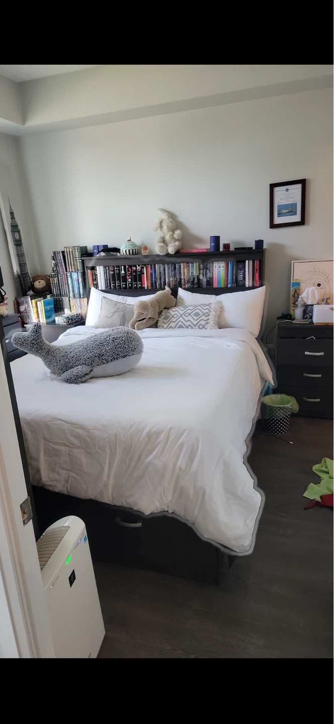 *Must Go* Dark Wood Queen Size Storage Bed Frame with Headboard - photo 2