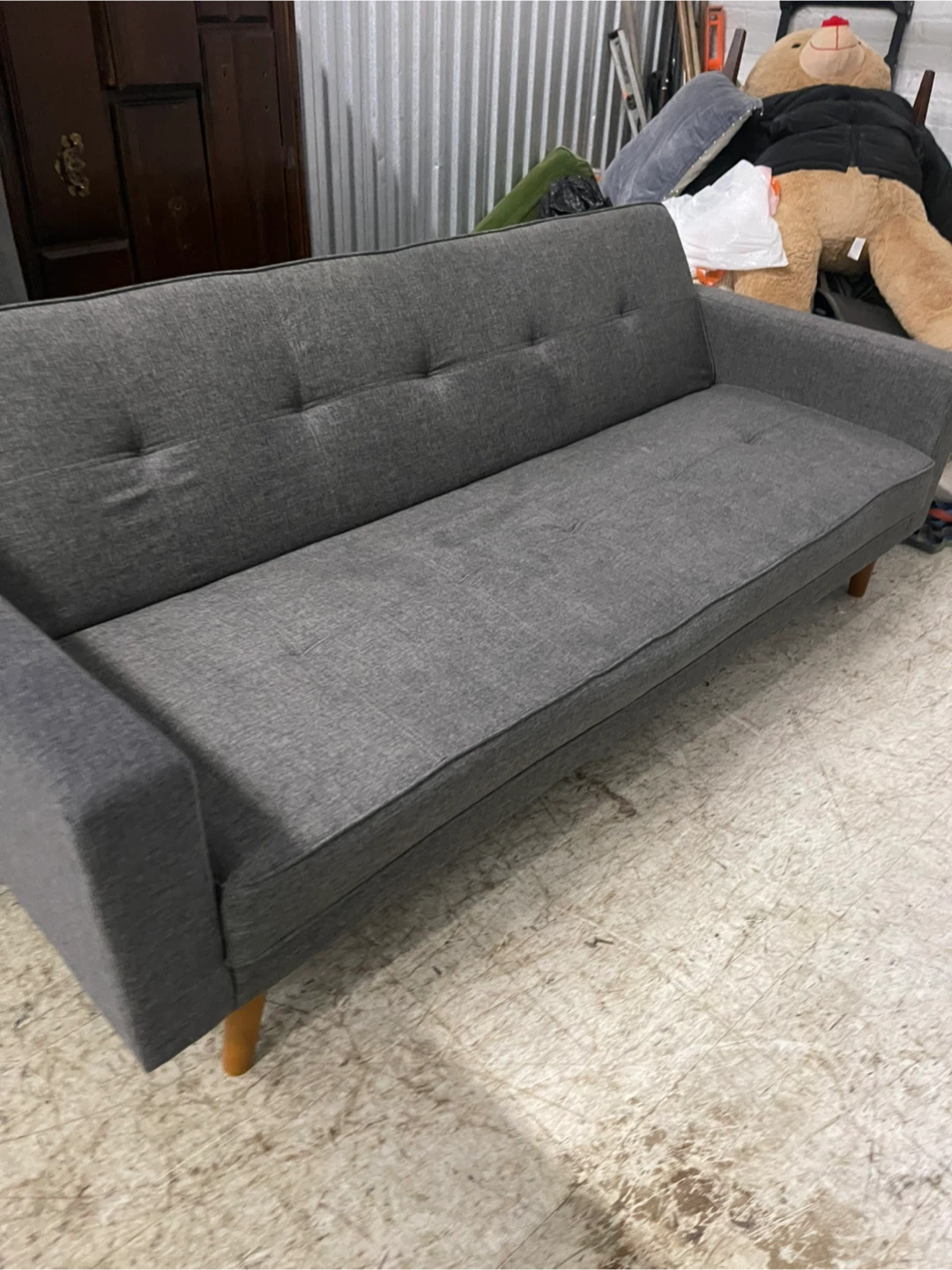 Gray Futon Sofa with delivery - photo 2