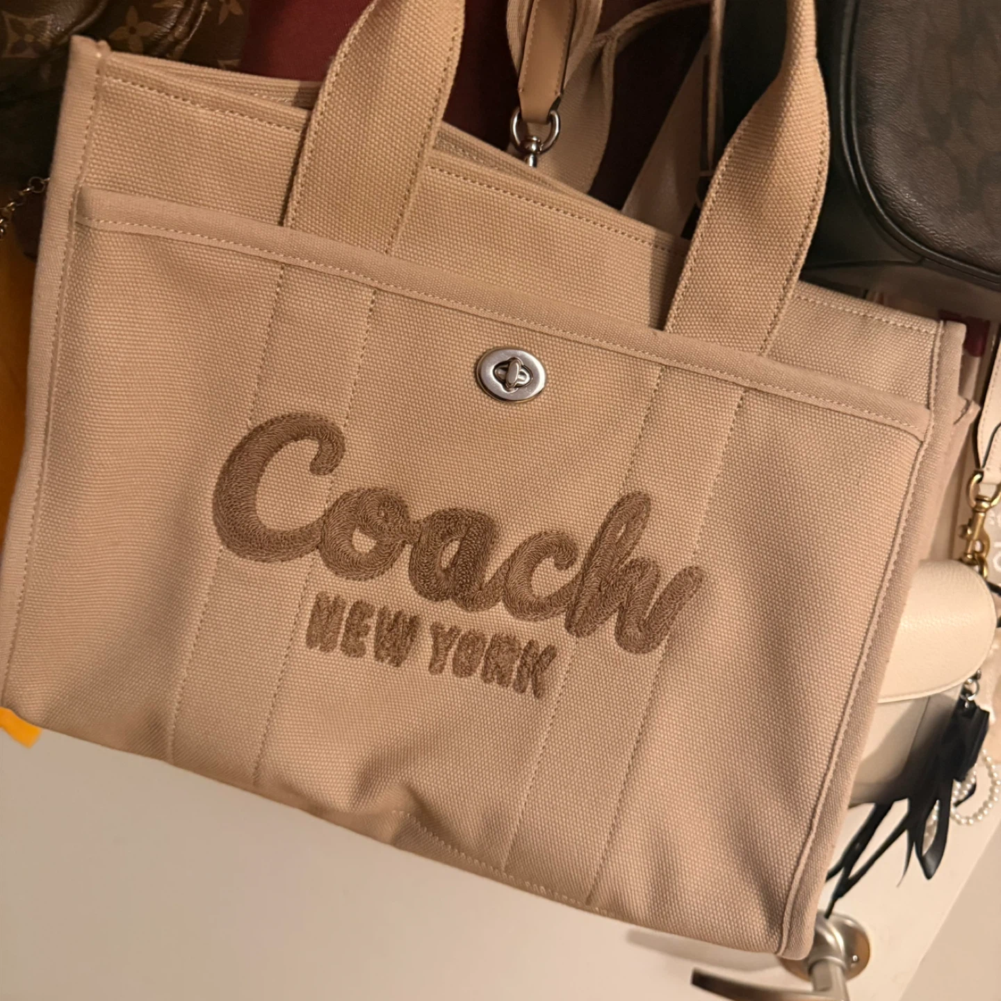 Coach Cargo Tote Bag - Natural Canvas